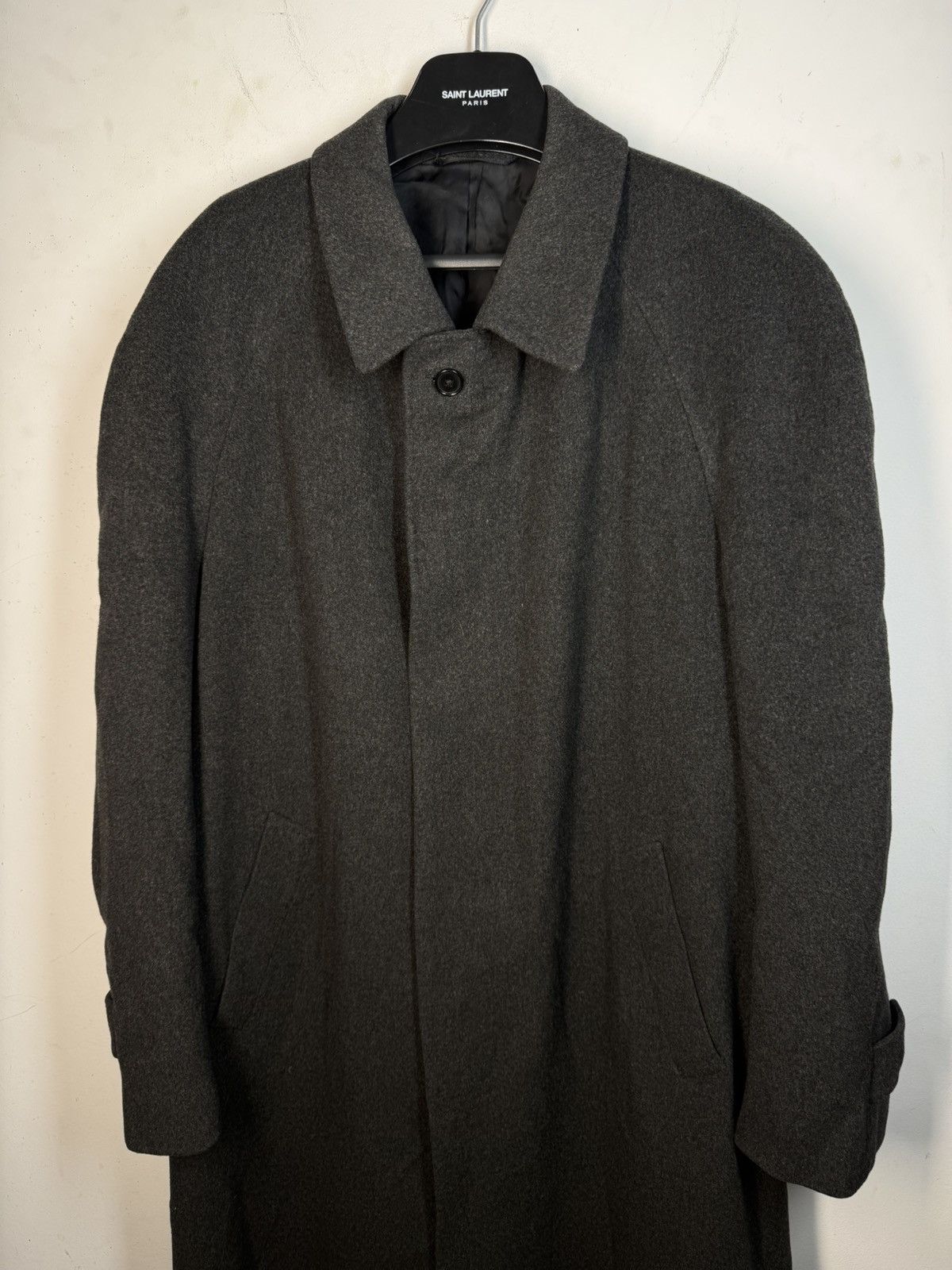 Yves Saint Laurent Loro Piana x YSL Coat Wool Grey Heavy Soft Long Italy Size US XL / EU 56 / 4 - 2 Thumbnail