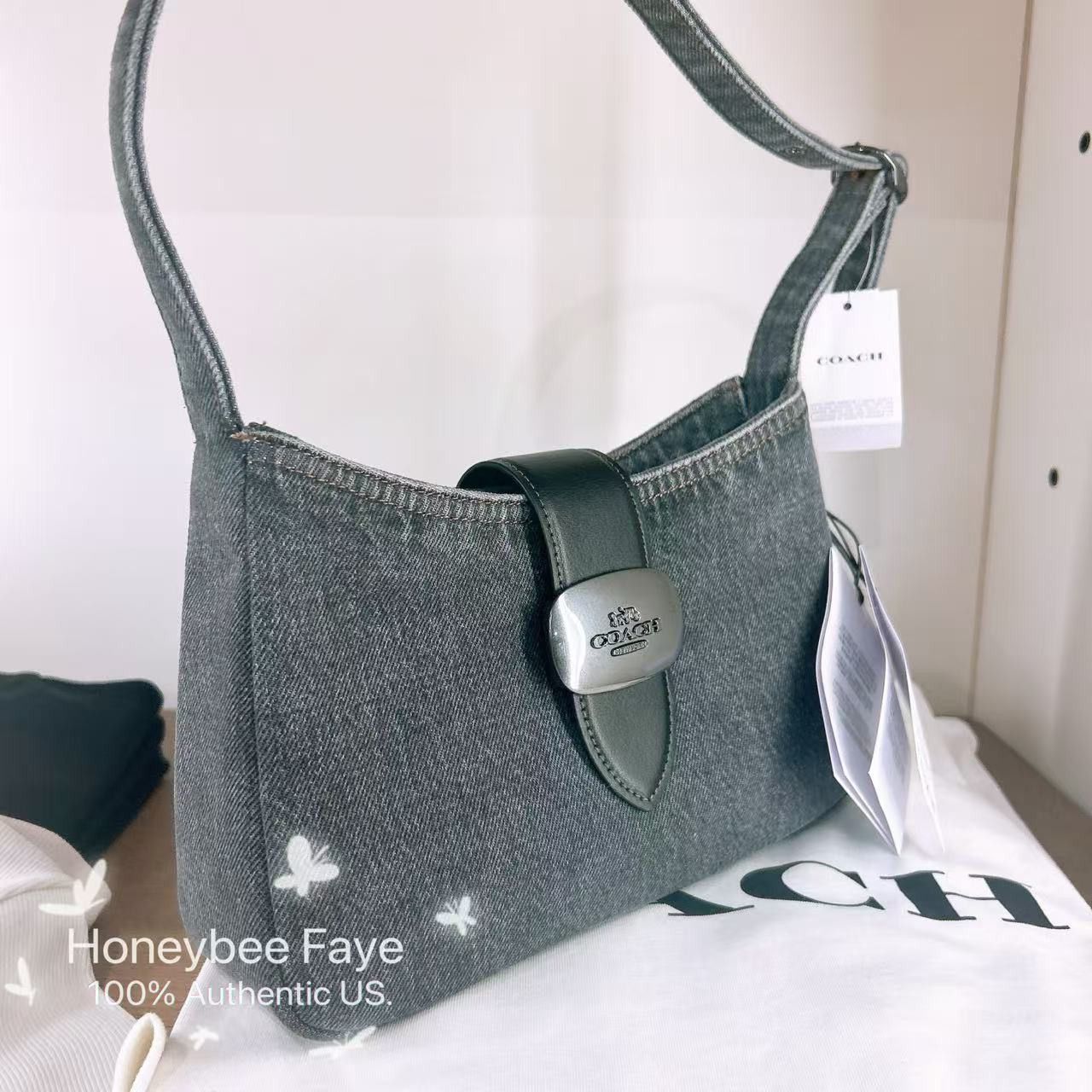 Coach Eliza Shoulder Bag In Signature Denim CAK45 Size ONE SIZE - 3 Thumbnail