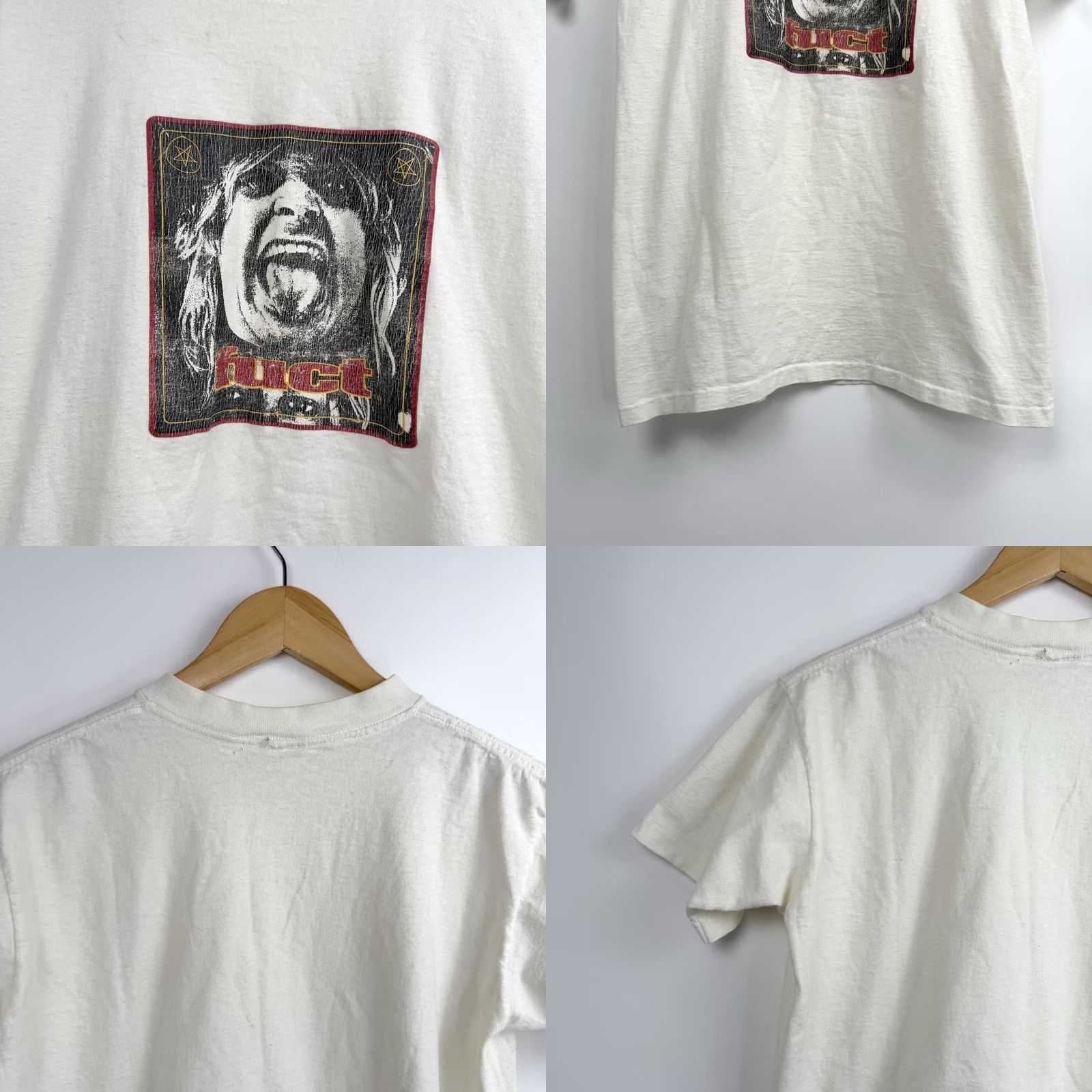 FUCT VINTAGE FUCT Shirt White 1990s Graphic Tee Men M Oxiclean Cracking Grunge Ozzy Osbourne Size Medium Size US M / EU 48-50 / 2 - 8 Thumbnail