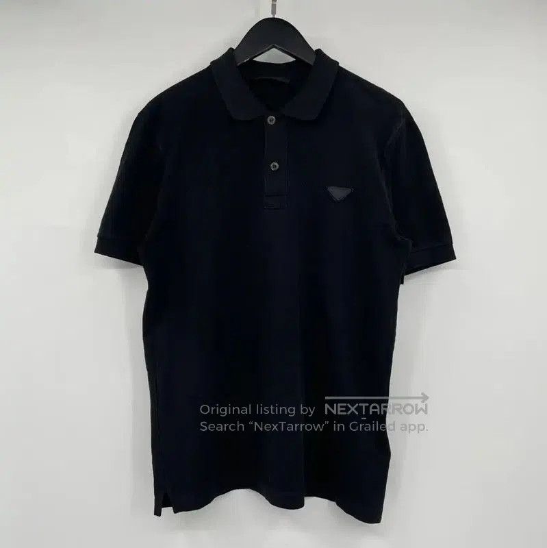 Prada Prada Black Cotton Short Sleeve Polo Shirt. Size US S / EU 44-46 / 1 - 1 Thumbnail