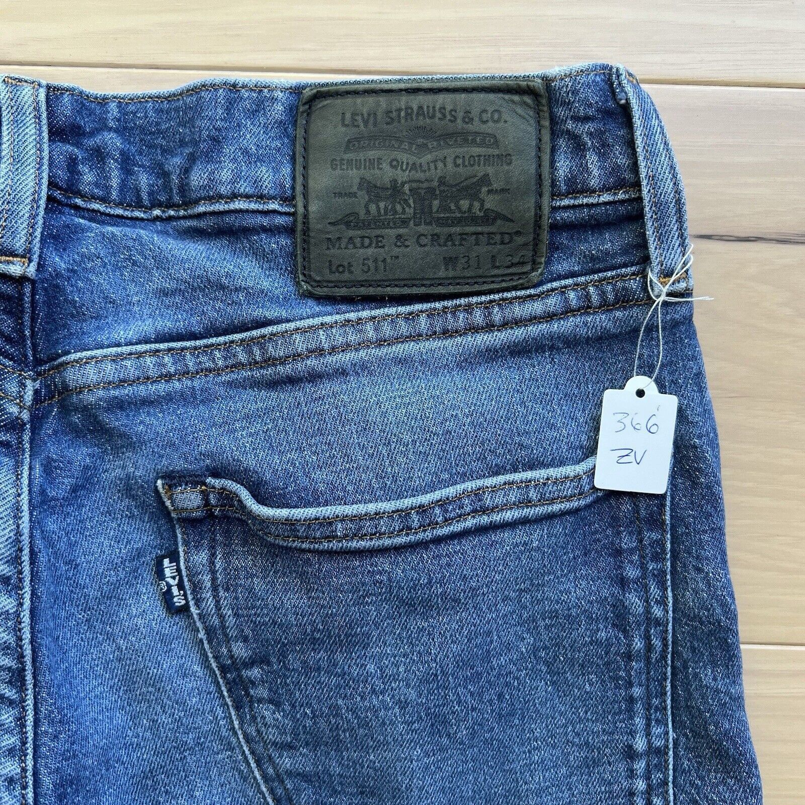 Levi's Levis 511 Selvedge Jeans 30 Slim Fit Made & Crafted Workwear Size US 30 / EU 46 - 11 Thumbnail