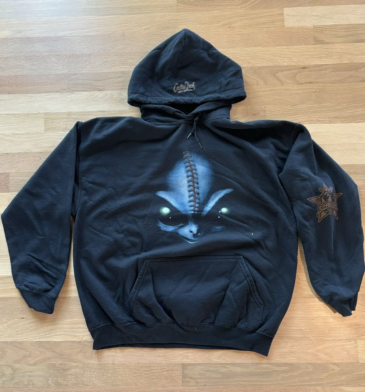 Playstation × Travis Scott PlayStation x Travis Scott Cactus Jack Black  Hoodie II | Grailed