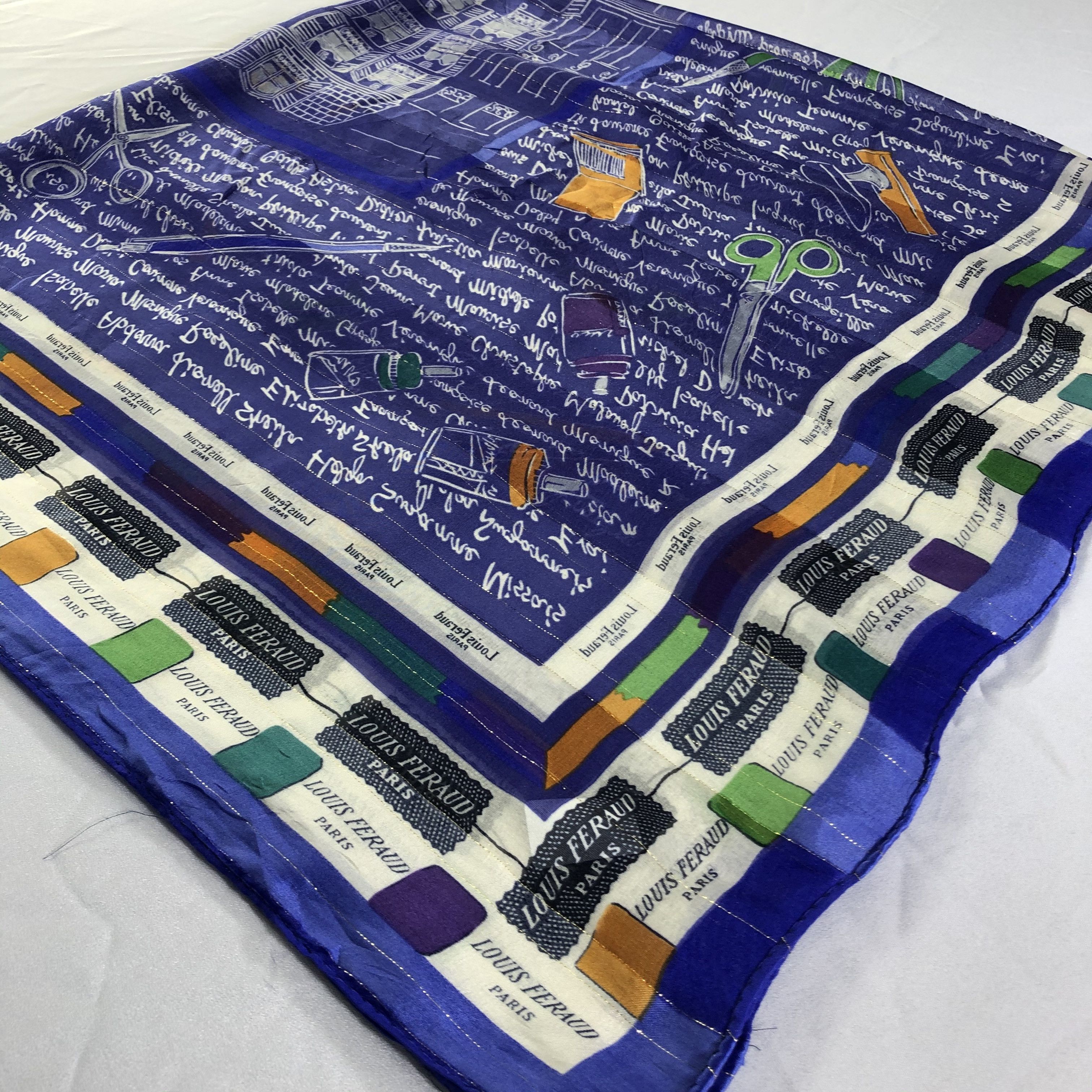 Louis Feraud Vintage Louis Feraud Silk Scarf Size ONE SIZE - 3 Thumbnail