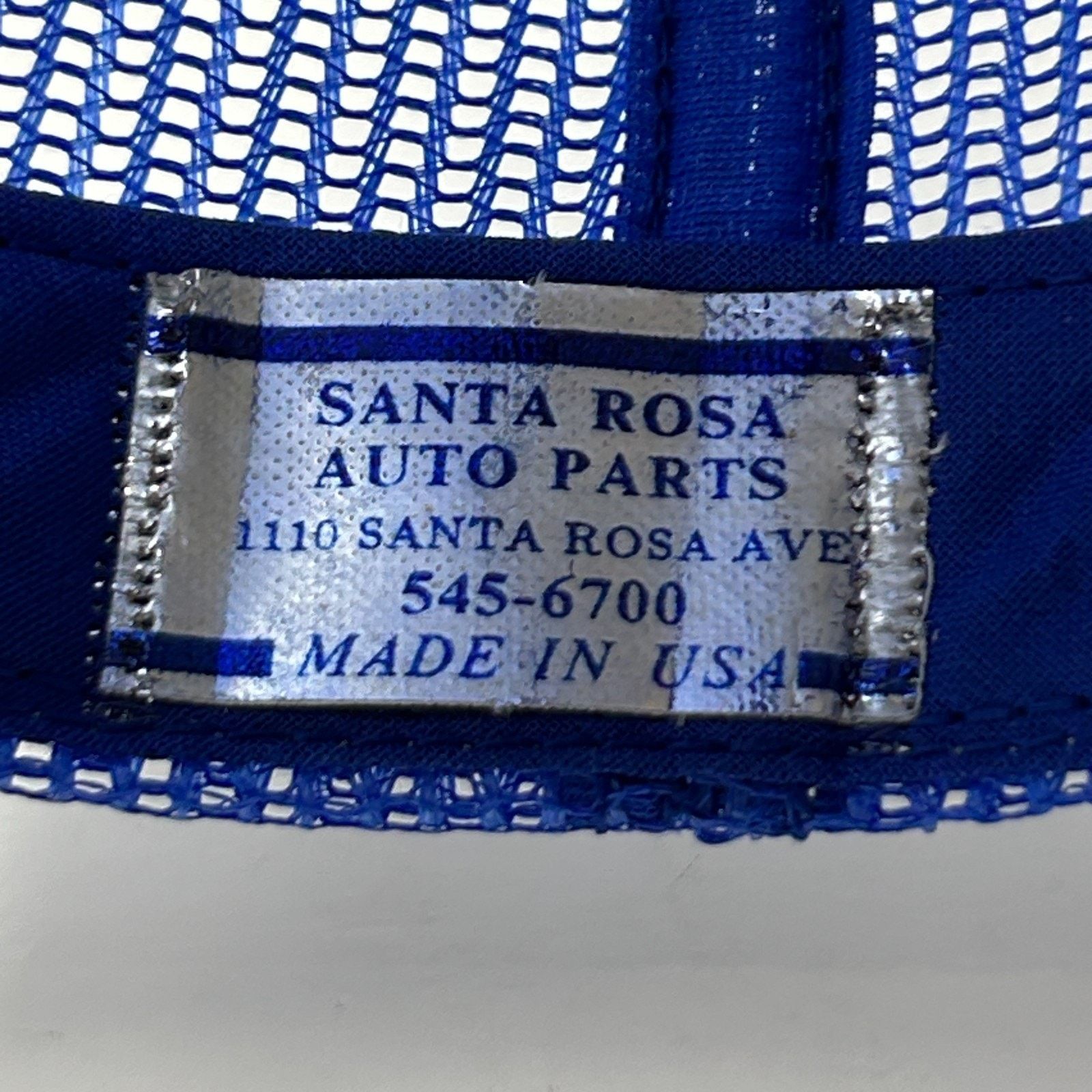 Vintage Vintage 80s NAPA Auto Parts Santa Rosa Trucker Hat Cap Blue Size ONE SIZE - 8 Thumbnail