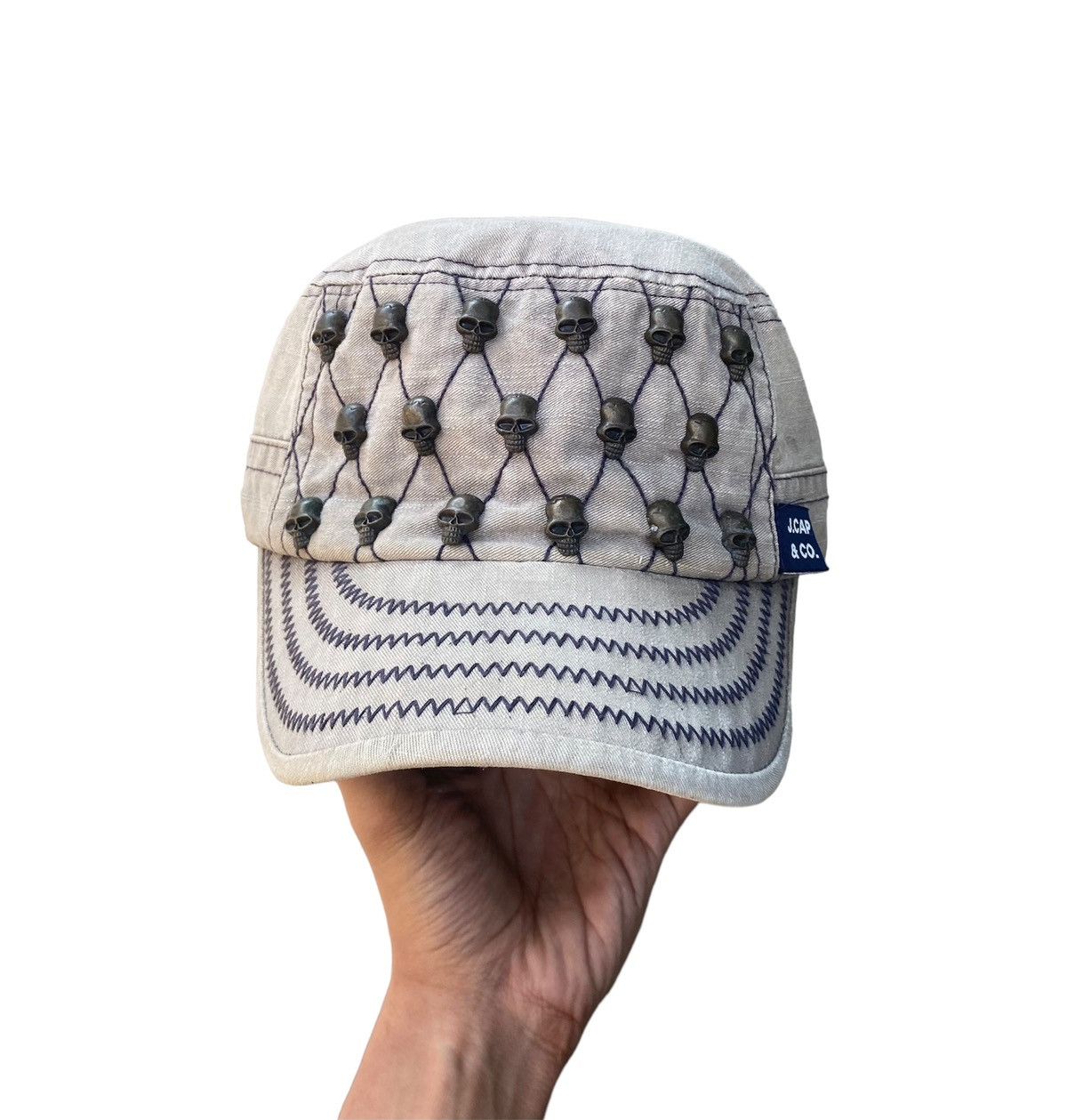 Le Grande Bleu (L.G.B.) Skull Comando Hat Size 32 - 6 Thumbnail