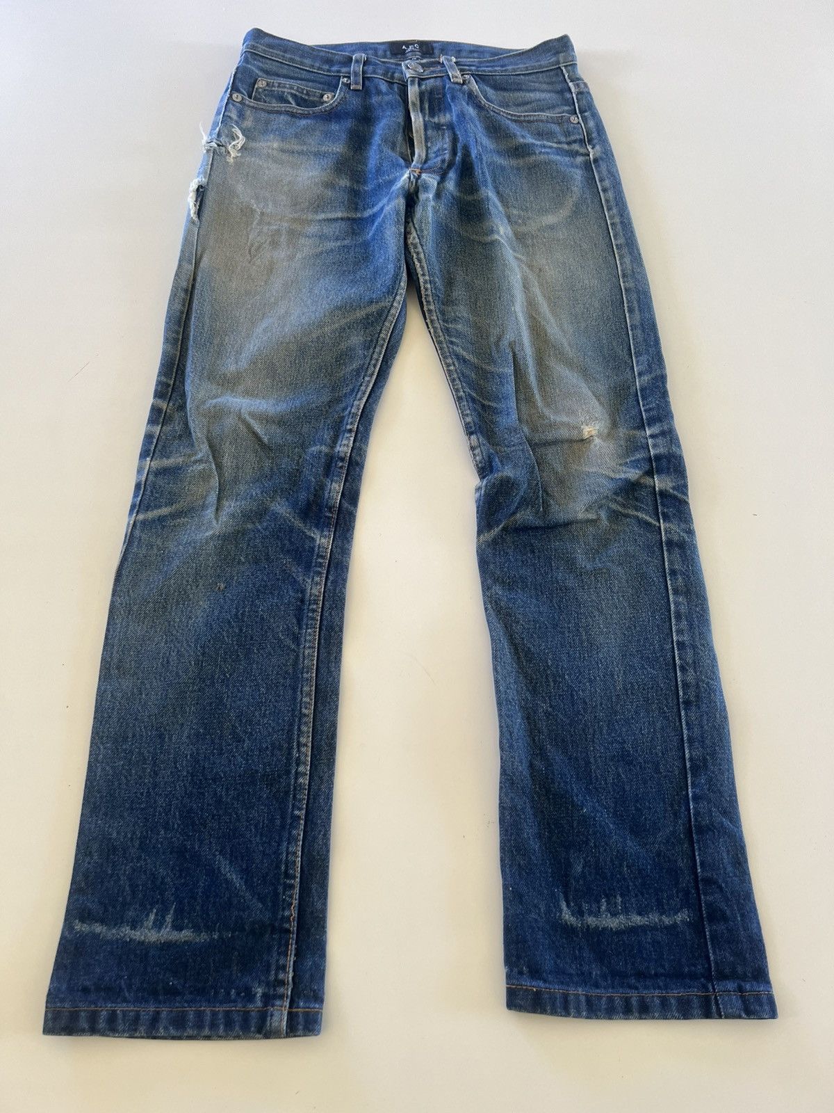 A.P.C. Vintage APC Distressed Denim Jeans Size 27-28" Size US 27 - 4 Thumbnail
