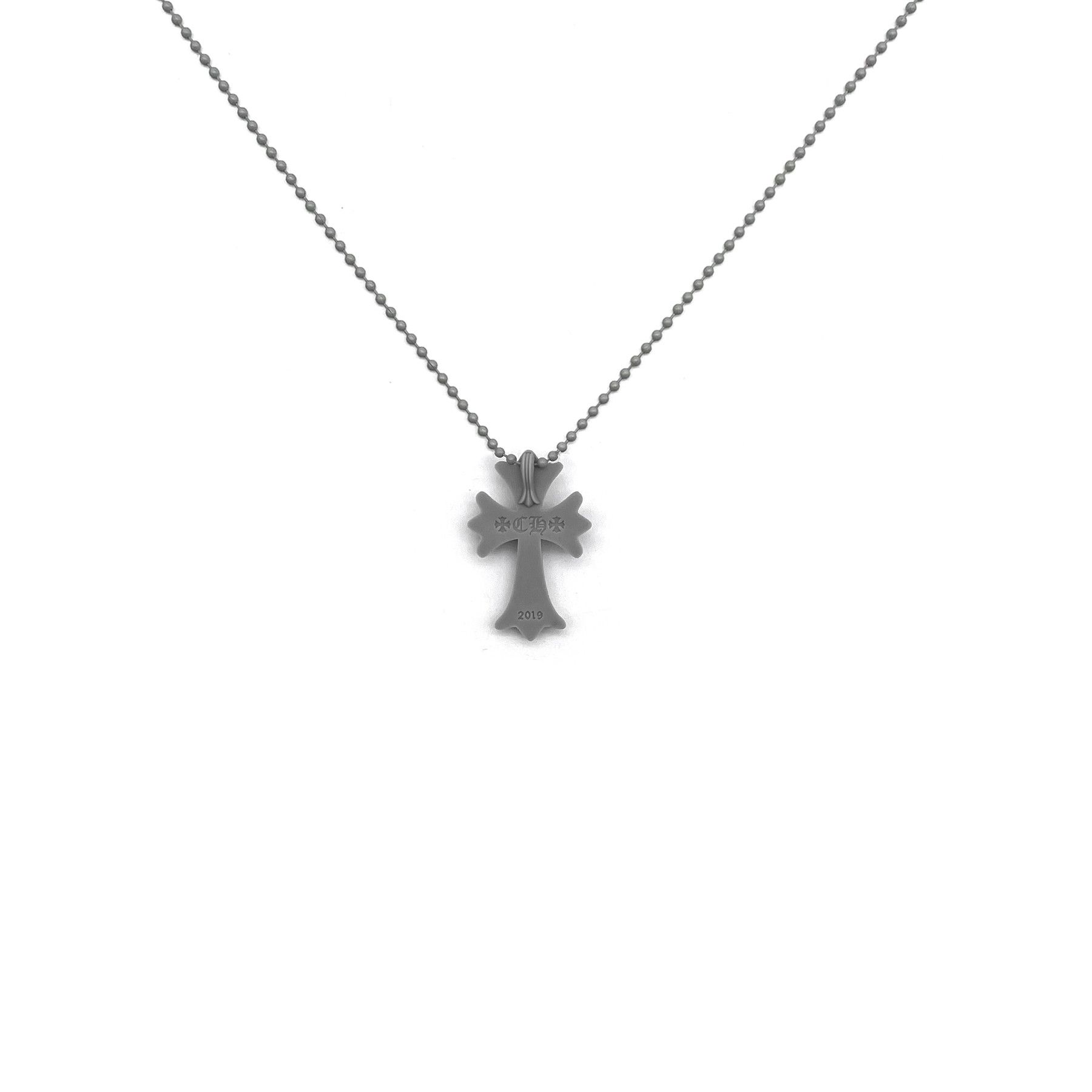 Chrome Hearts Chrome Hearts Resin Grey Cross Pendant Ball Chain Size ONE SIZE - 2 Thumbnail