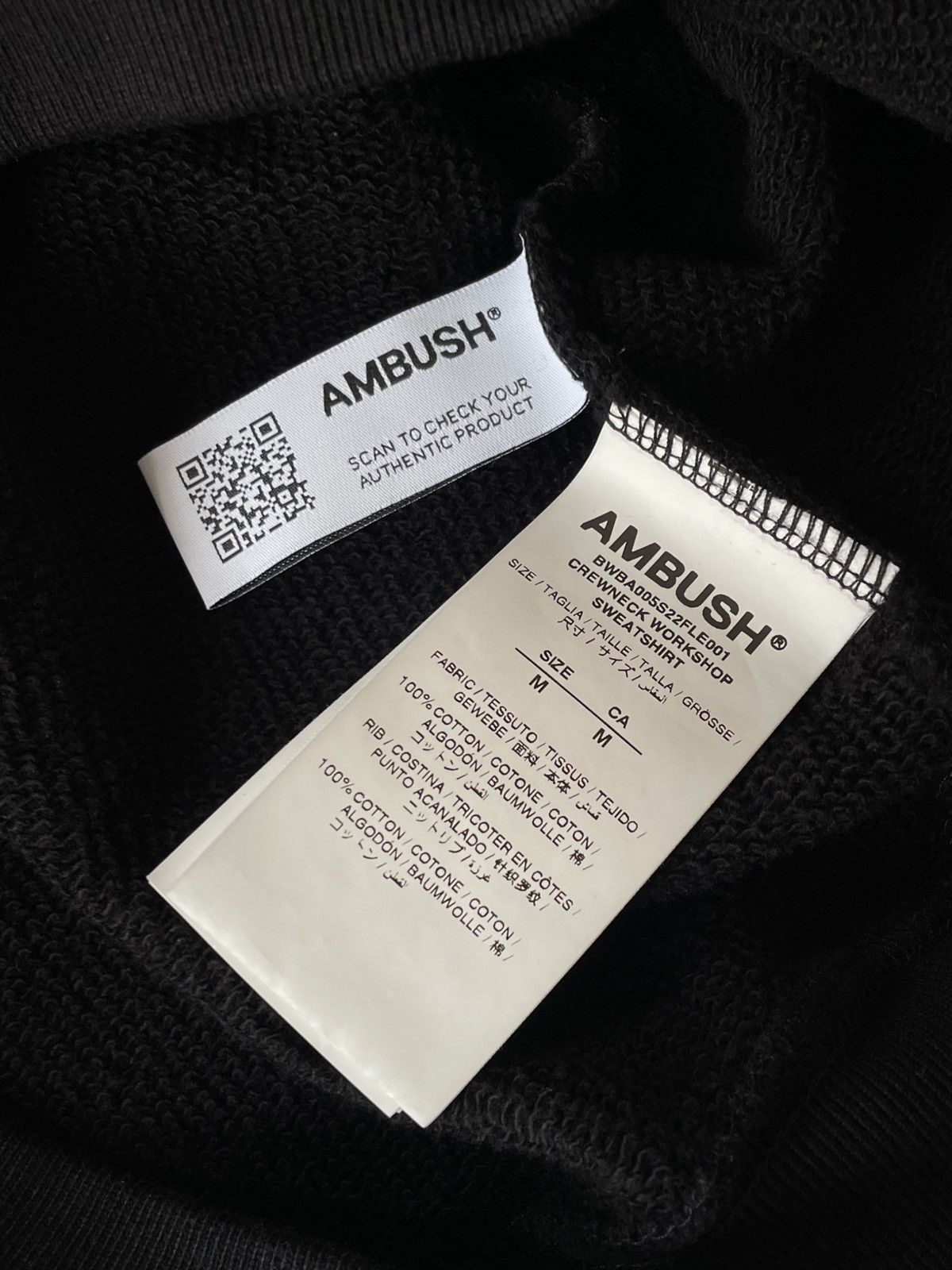 Ambush Design Ambush Crewneck Workshop Sweatshirt Black/Cloud Dancer Size US M / EU 48-50 / 2 - 8 Thumbnail