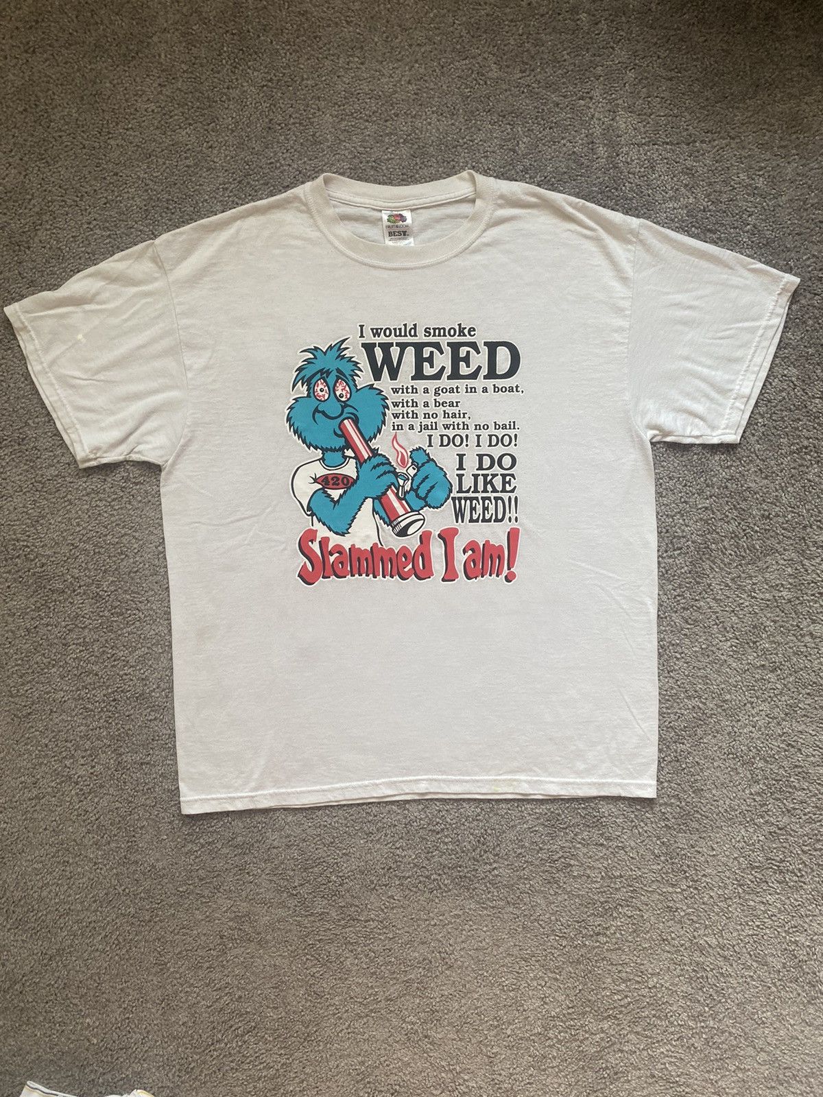 Vintage Vintage Humor Weed Tee Shirt Size US XL / EU 56 / 4 - 1 Thumbnail