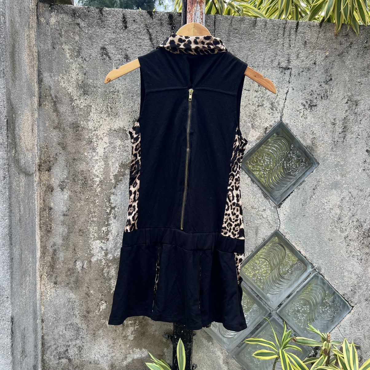 Japanese Brand “D.I.A. SPEC” ASYMMETRICAL PUNK SLEEVELESS ZIP DRESS LEOPARD Size XXS / US 00 / IT 34 - 5 Thumbnail