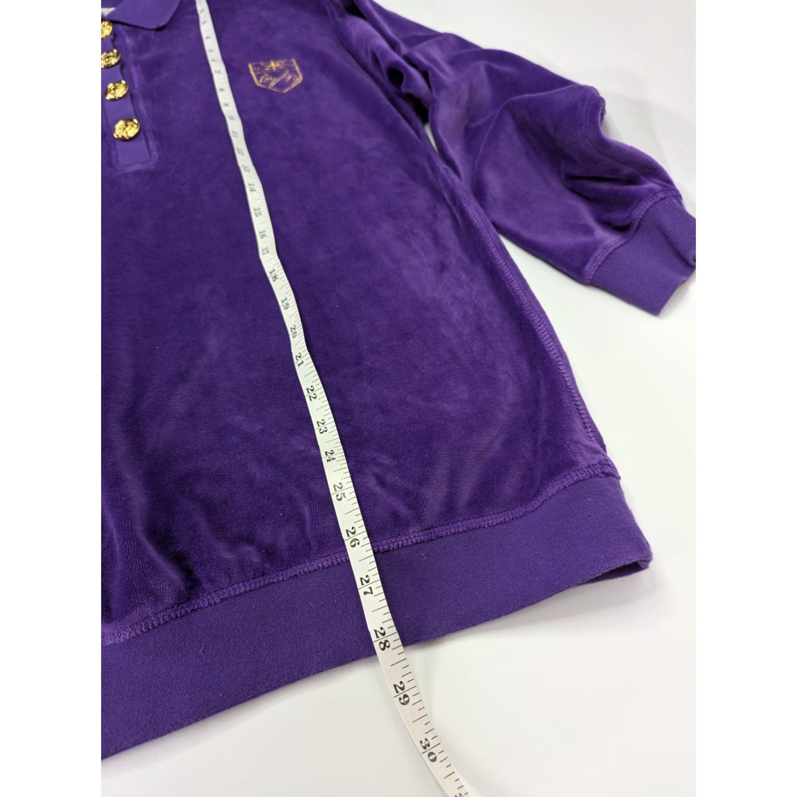 Nordstrom VINTAGE Nordstrom Active Purple Velour Long Sleeve Polo Pullover Small Polo Shirt Long Sleeve Pullover Mens Purple Velour Cotton, Cardigan? Size US S / EU 44-46 / 1 - 5 Thumbnail