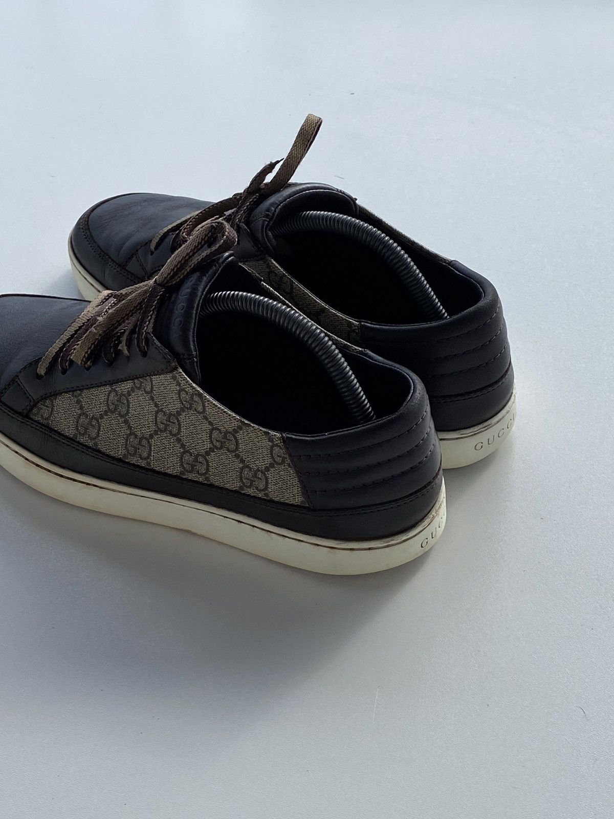 Gucci Gucci Sneakers Low Top Monogram GG Brown Leather US8 EUR-41 Size US 8 / EU 41 - 18 Thumbnail