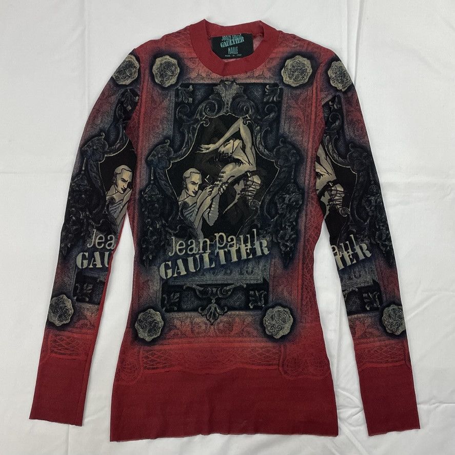 1995 Jean Paul Gaultier Tattoo Artist Mesh Top Vintage