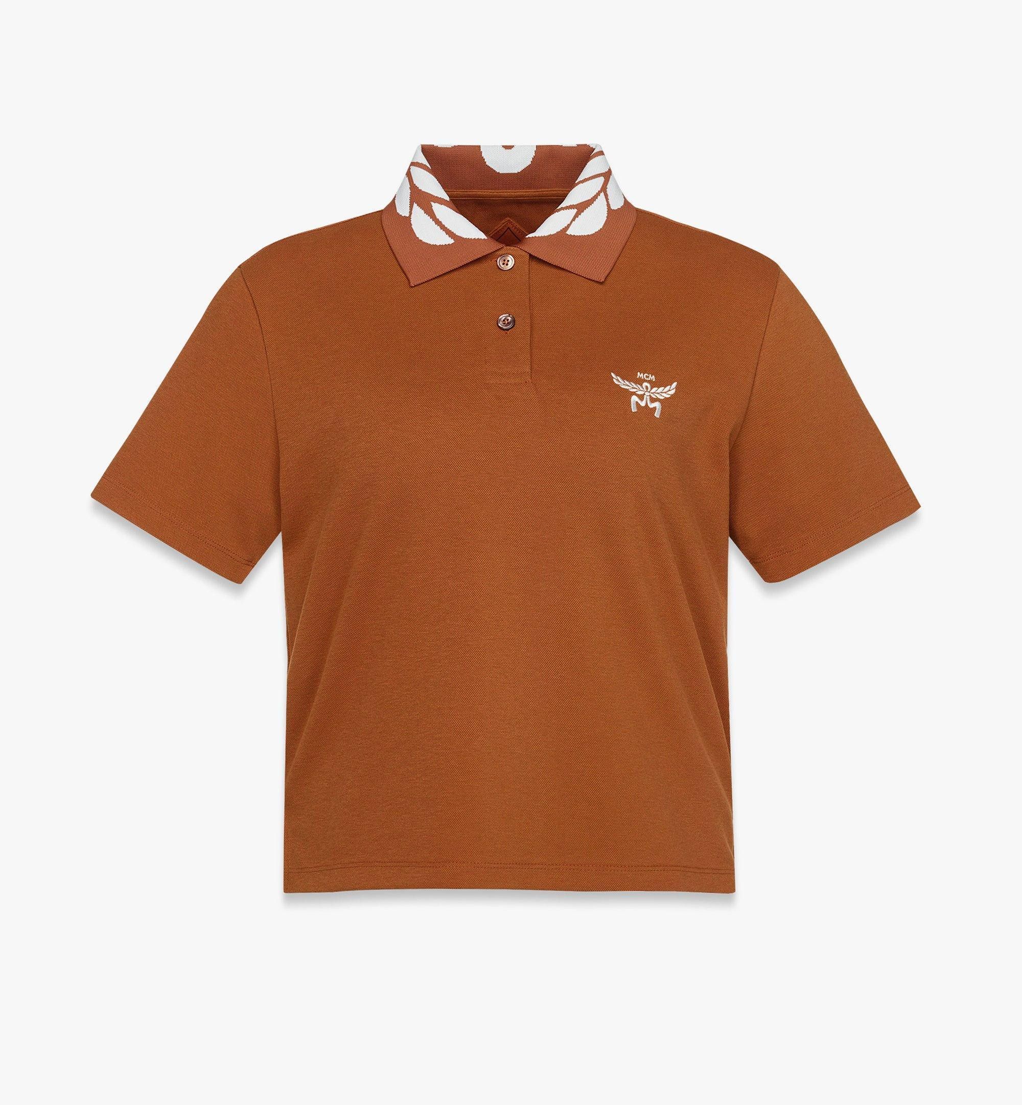 MCM o1mt1gz0126 Laurel Piqué Polo Shirt in Brown Size M / US 6-8 / IT 42-44 - 1 Thumbnail