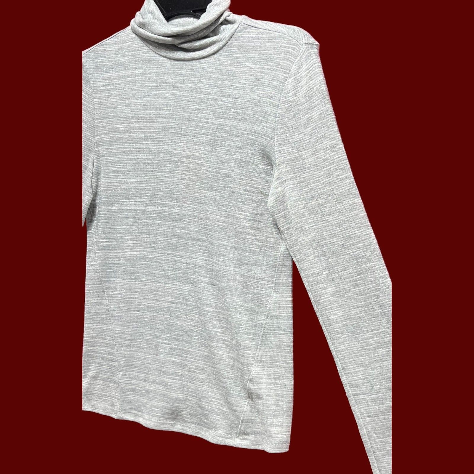 Other Universal Thread - Women's Mock Neck Turtleneck T-Shirt Gray Size XS / US 0-2 / IT 36-38 - 18 Thumbnail
