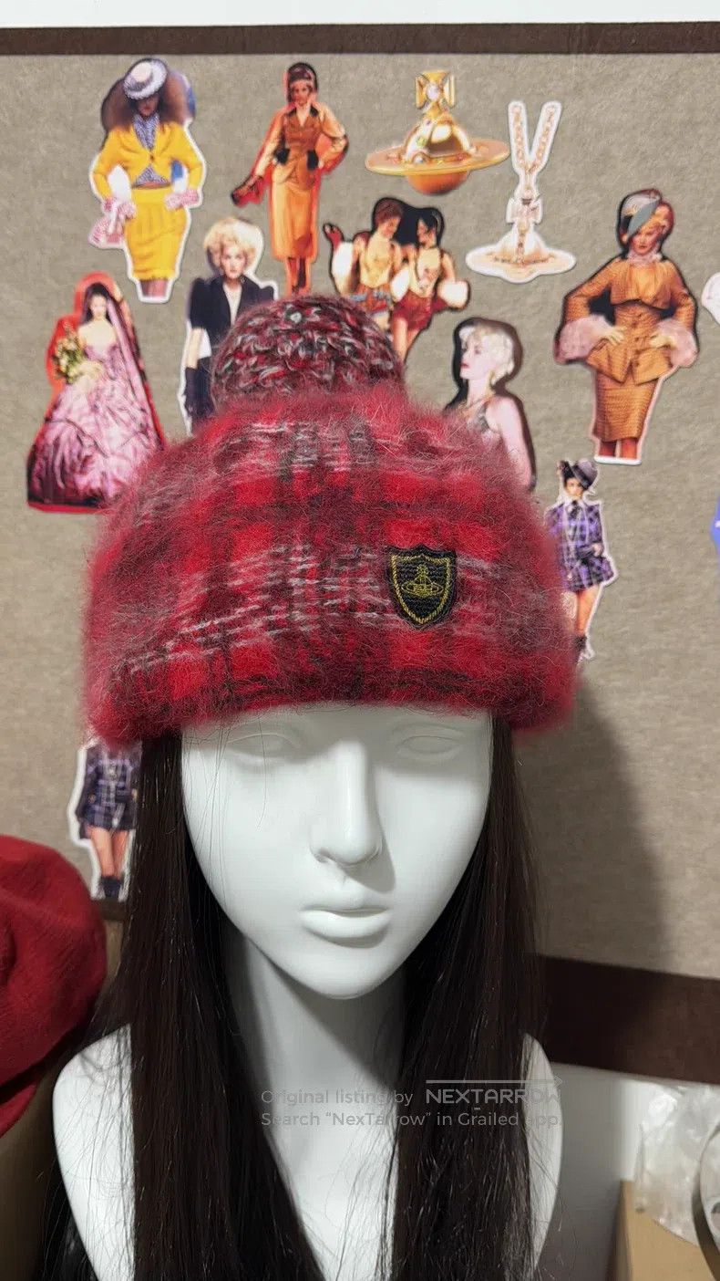 Vivienne Westwood Vintage Red Pom-Pom Beret