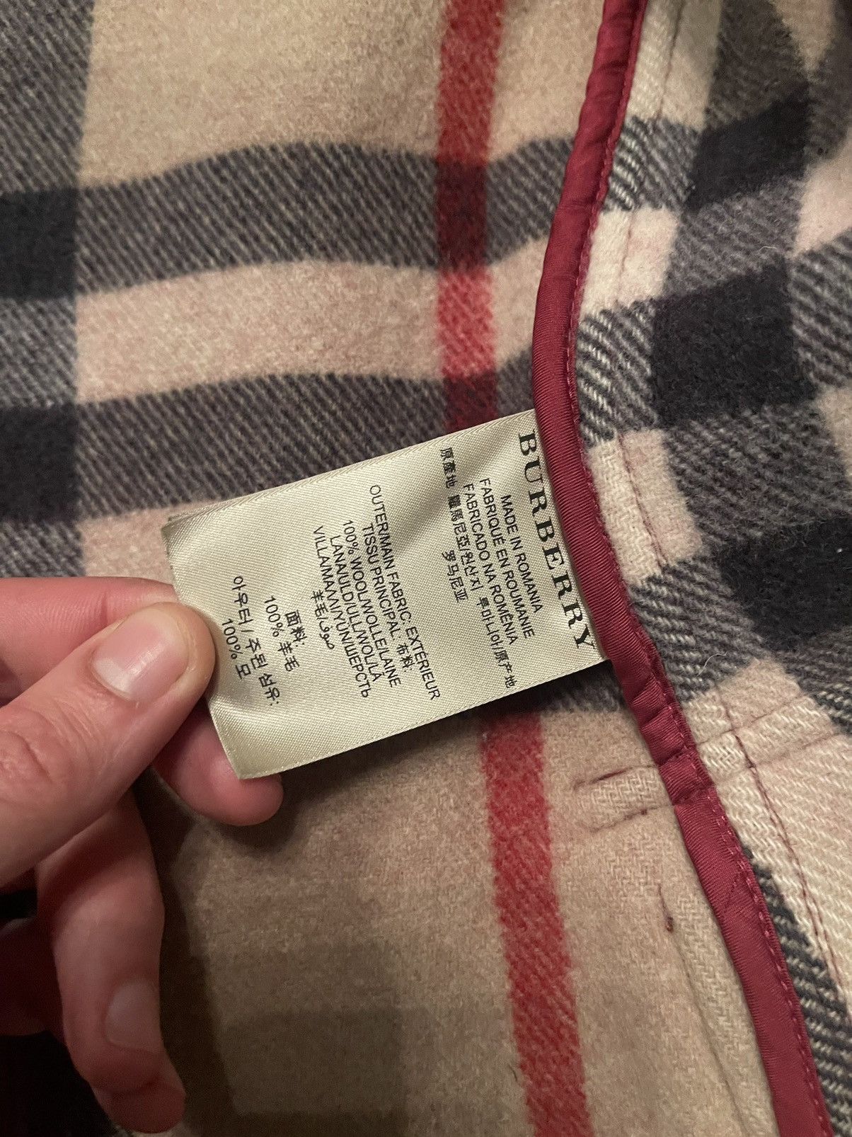 Burberry × Designer Burberry Brit iconic nova check wool duffle coat jacket Size XS / US 0-2 / IT 36-38 - 8 Thumbnail