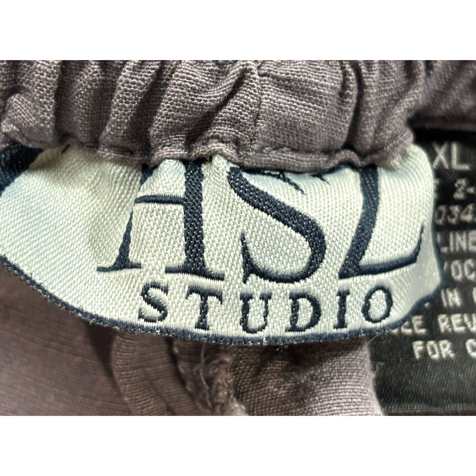 Vintage ASZ Studio Linen Blend Capri Crop Pants XL Womens Grey Drawstring Lagenlook Pants Size 40" / US 18 - 5 Thumbnail