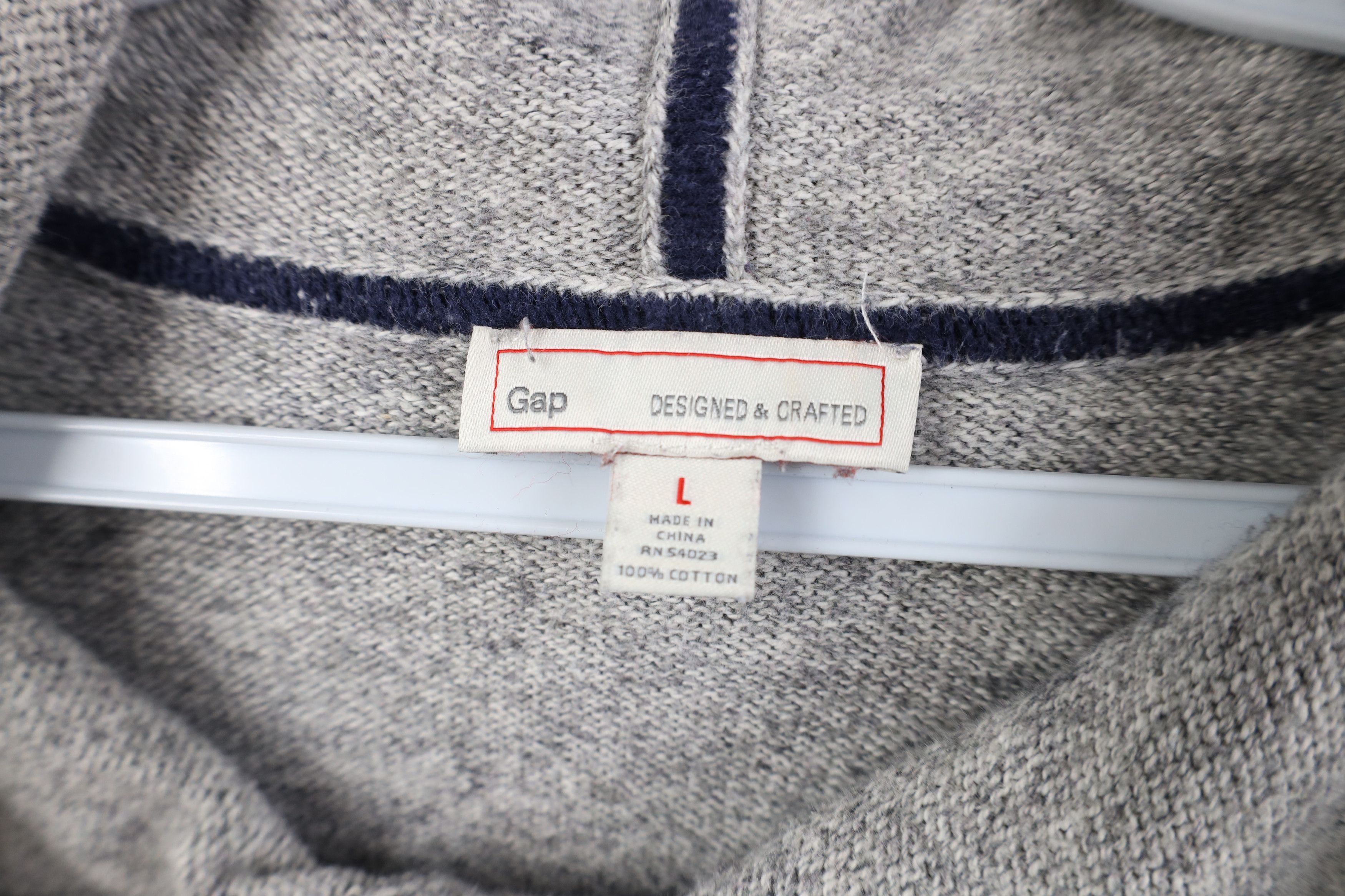 Gap Vintage Y2K Gap Jersey Knit Hoodie Sweater Heather Gray Size US L / EU 52-54 / 3 - 5 Thumbnail