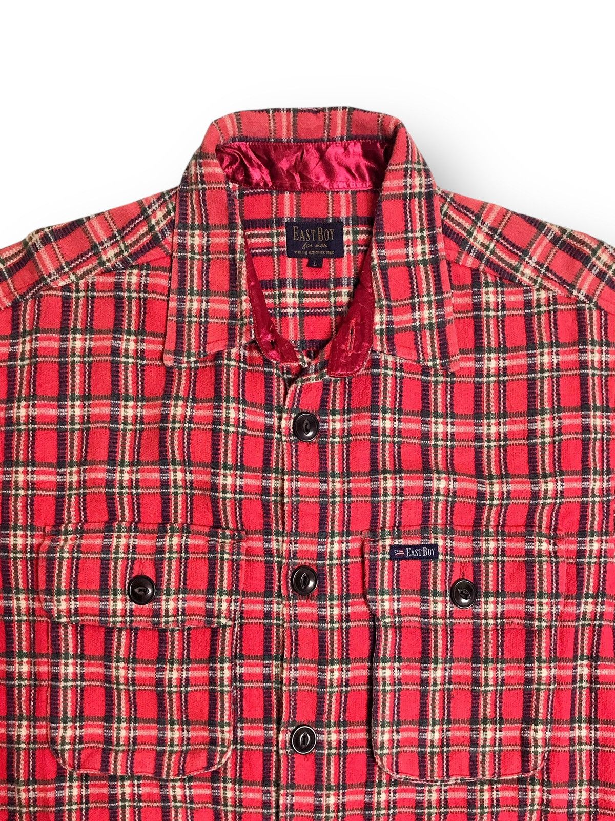 Vintage East Boy Double Pocket Vintage Plaid Outer Flannel Size US XL / EU 56 / 4 - 2 Thumbnail