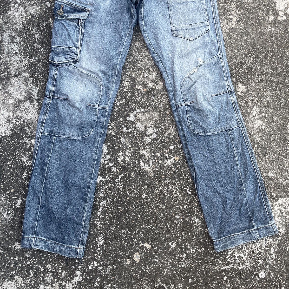 Japanese Brand Vintage Unbranded Tactical Mulitpocket Distressed Denim Size US 32 / EU 48 - 4 Thumbnail