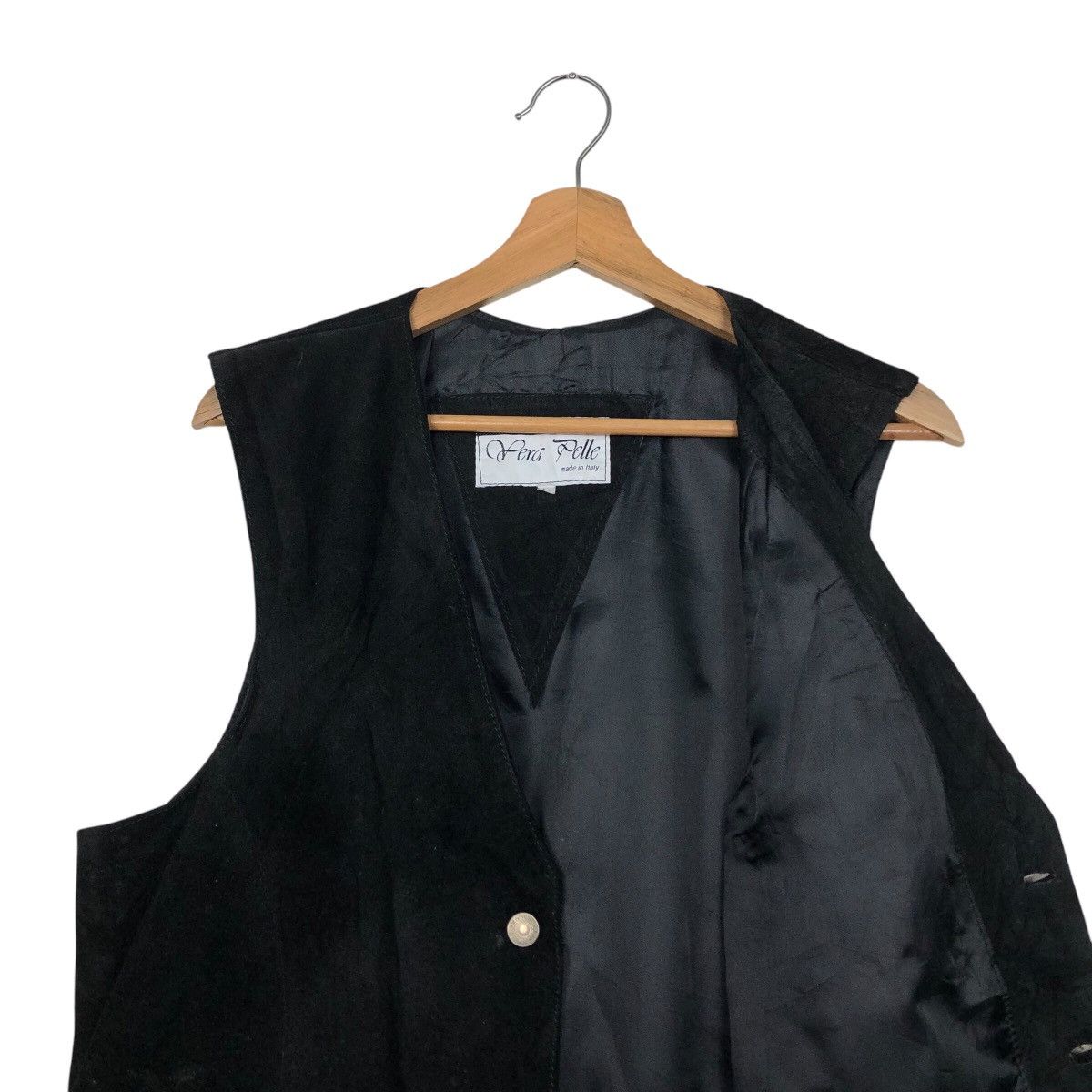 Japanese Brand 📌Vintage Vera Pelle Biker Vest Genuine Leather Utility Wear Size US L / EU 52-54 / 3 - 13 Thumbnail
