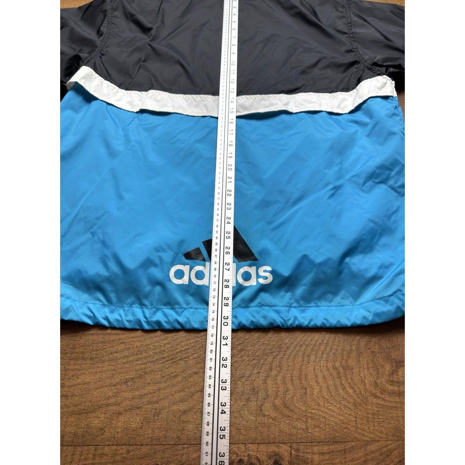 Adidas VINTAGE Adidas Anorak Jacket Mens L Blue White Windbreaker Y2K Track Zip Pockets Logo 90s Outdoor Sports Shirt Mens Size US L / EU 52-54 / 3 - 8 Thumbnail