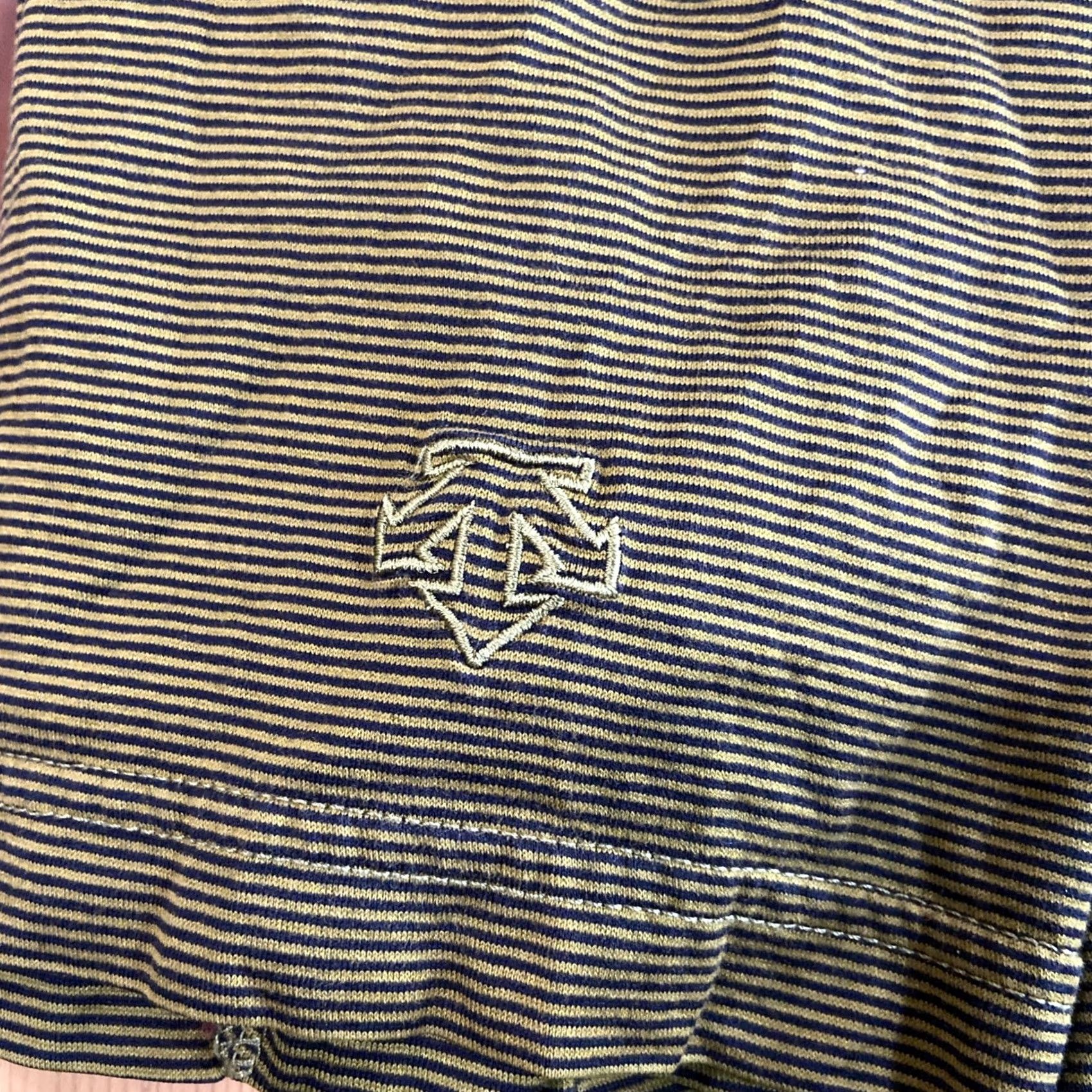 Vintage VINTAGE Descente Polo Shirt Men Large 100% Cotton Striped Golf Castle Pines Size US L / EU 52-54 / 3 - 4 Thumbnail