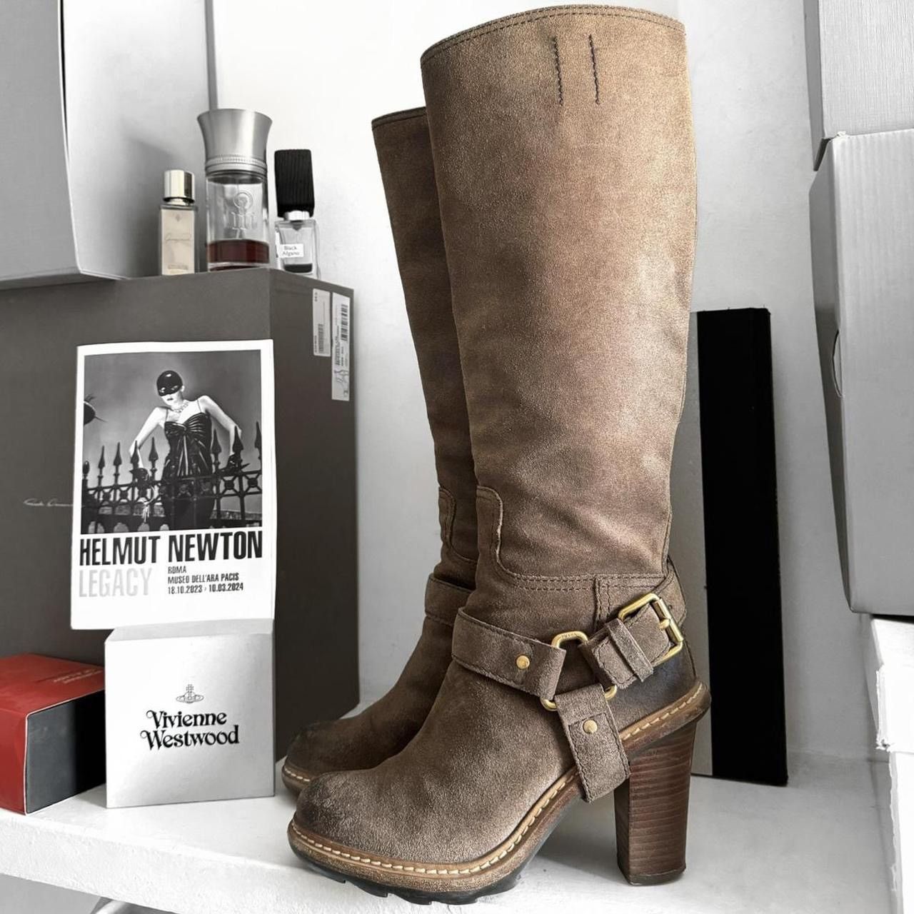 Prada Prada Archive Vintage biker gladiator boots with many belts Size US 6.5 / IT 36.5 - 1 Thumbnail