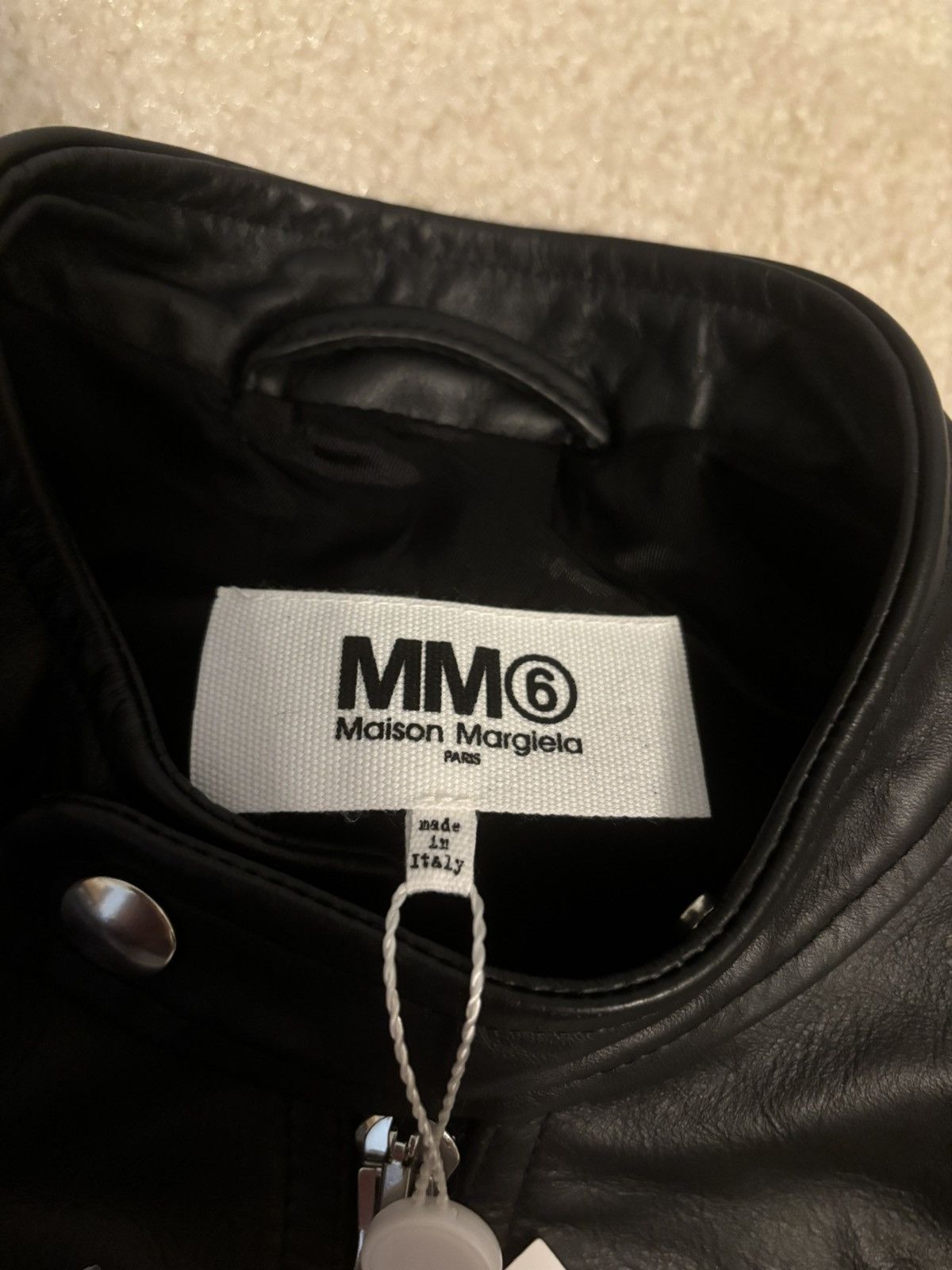 Maison Margiela Maison Margiela MM6 5 Zip Leather Jacket Black Size US XXS / EU 40 - 4 Thumbnail