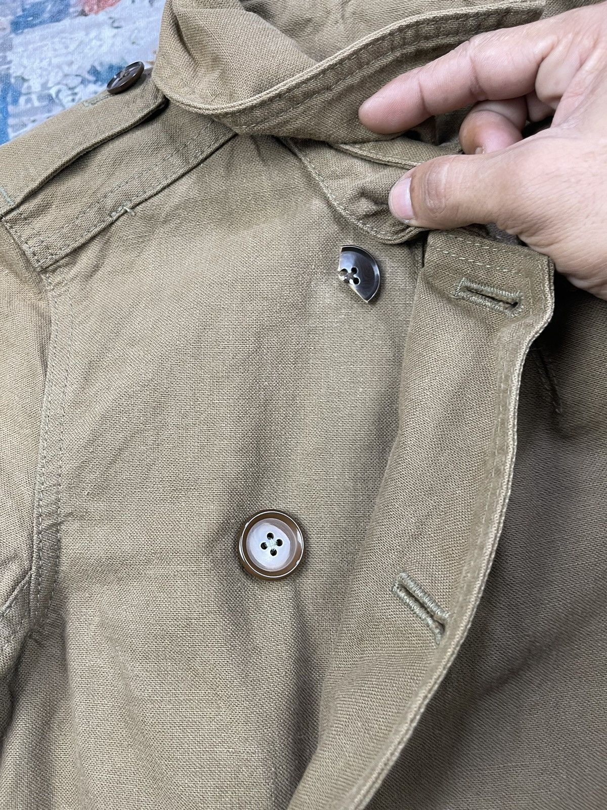 Vintage Vintage Green Bowles Military Field Coat Jacket Size US XXS / EU 40 - 10 Thumbnail