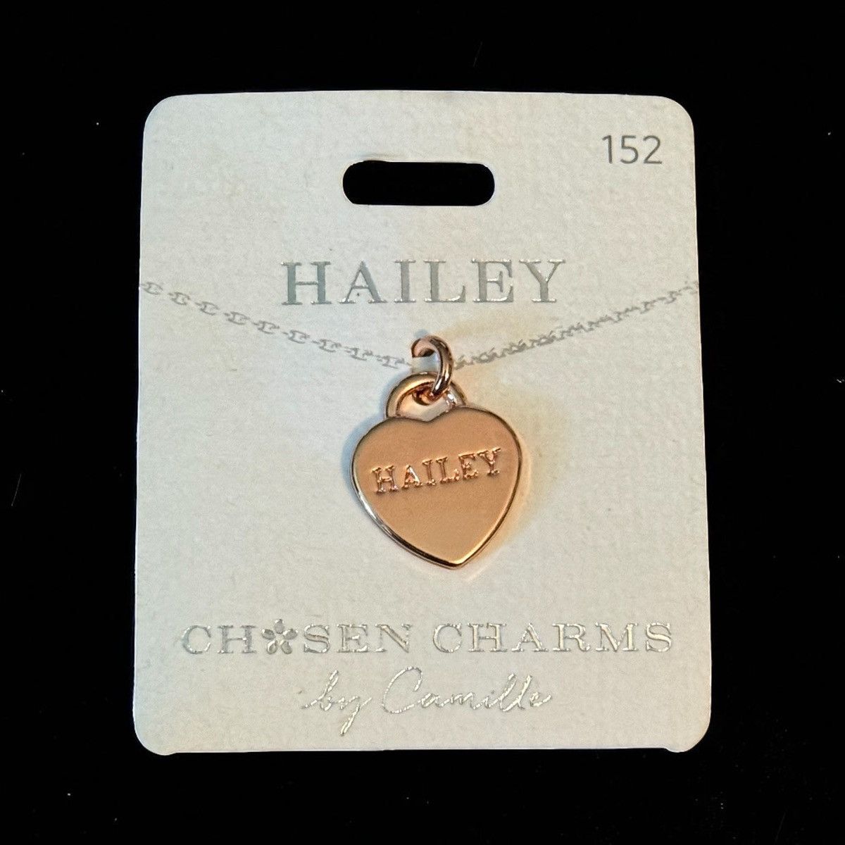 Other Chosen Charms rose gold Hailey name heart charm Size ONE SIZE - 1 Thumbnail