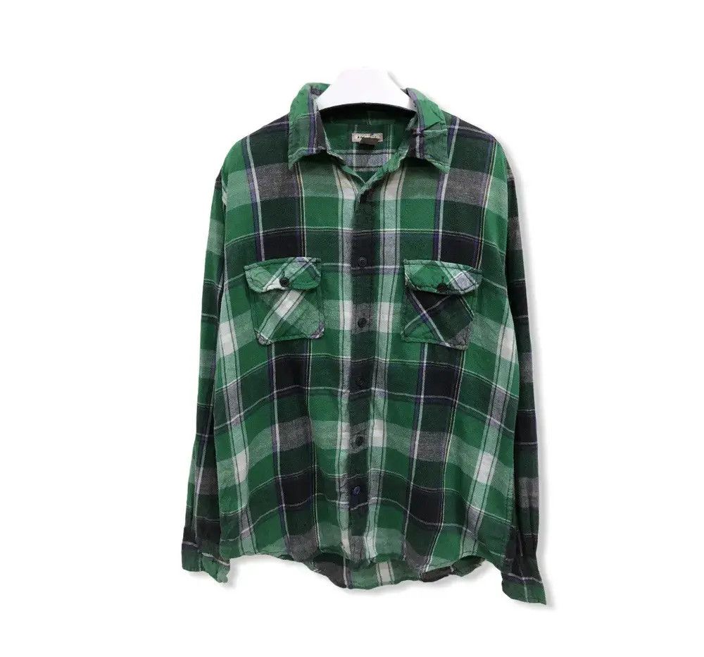 Vintage Vintage Arizona Plaid Tartan Flannel Shirt 👕 Size US M / EU 48-50 / 2 - 1 Thumbnail