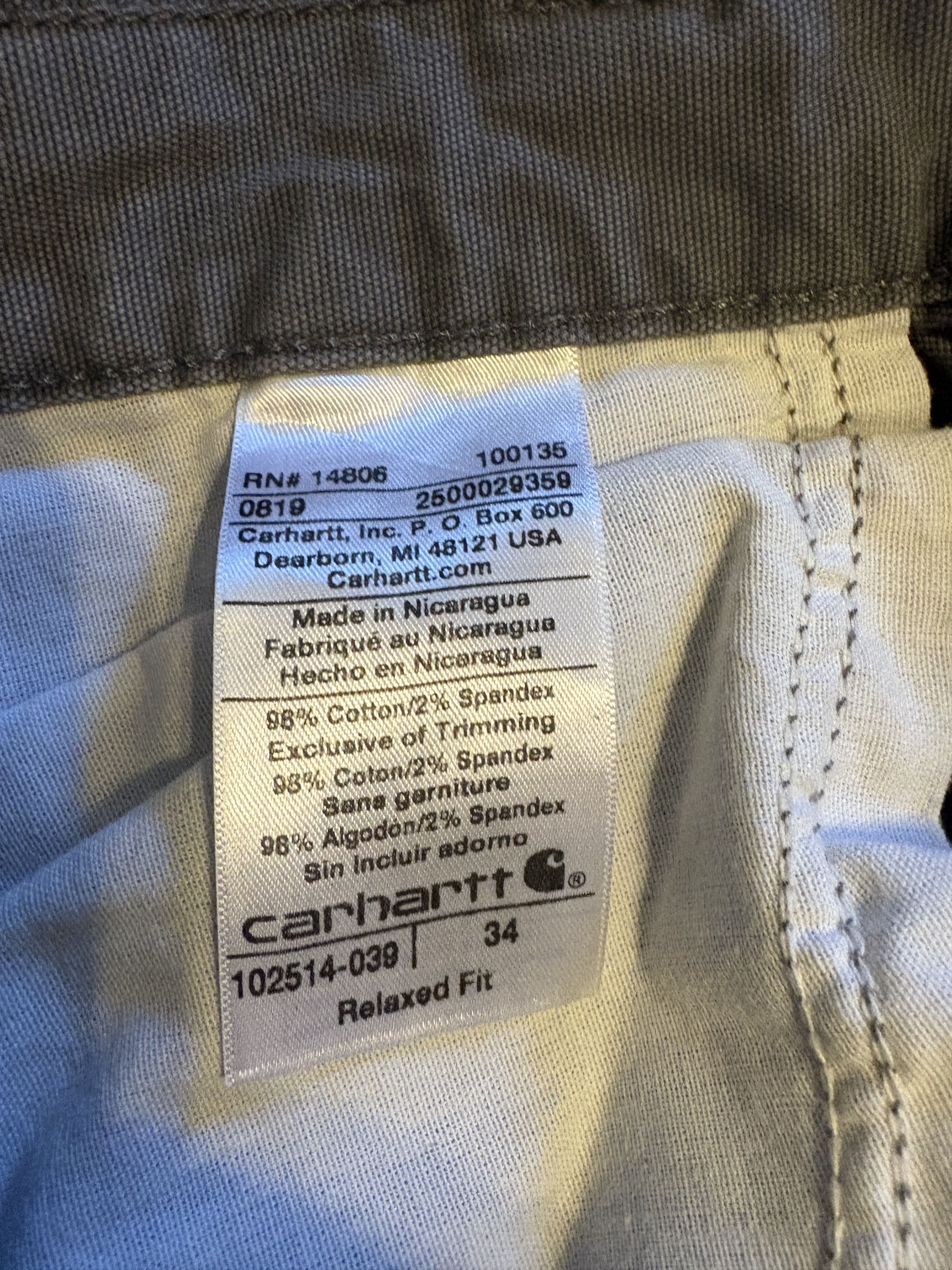 Carhartt Grey Carhartt Carpenter Shorts Size 34” Relaxed Fit Size US 34 / EU 50 - 4 Thumbnail