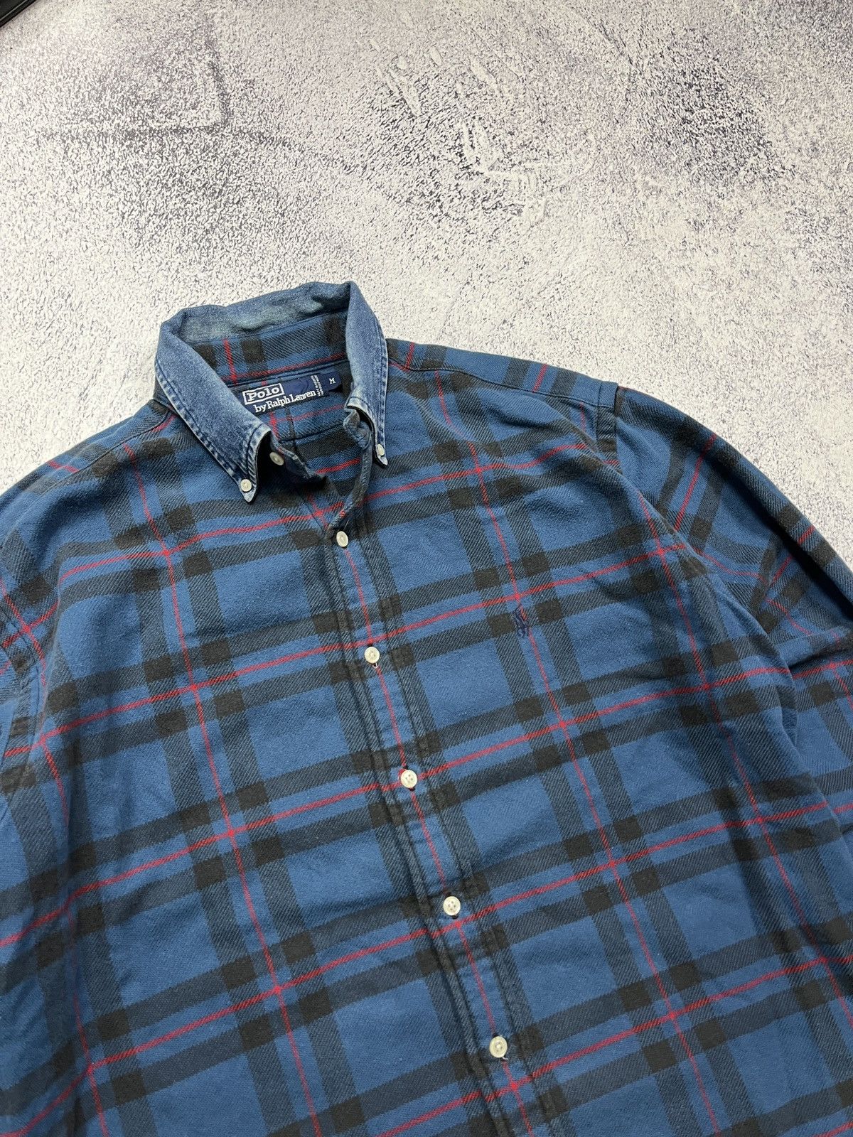 Flannel Polo Ralph Lauren Flannel Plaid Check Button Up Shirt 90’s Size US M / EU 48-50 / 2 - 5 Thumbnail