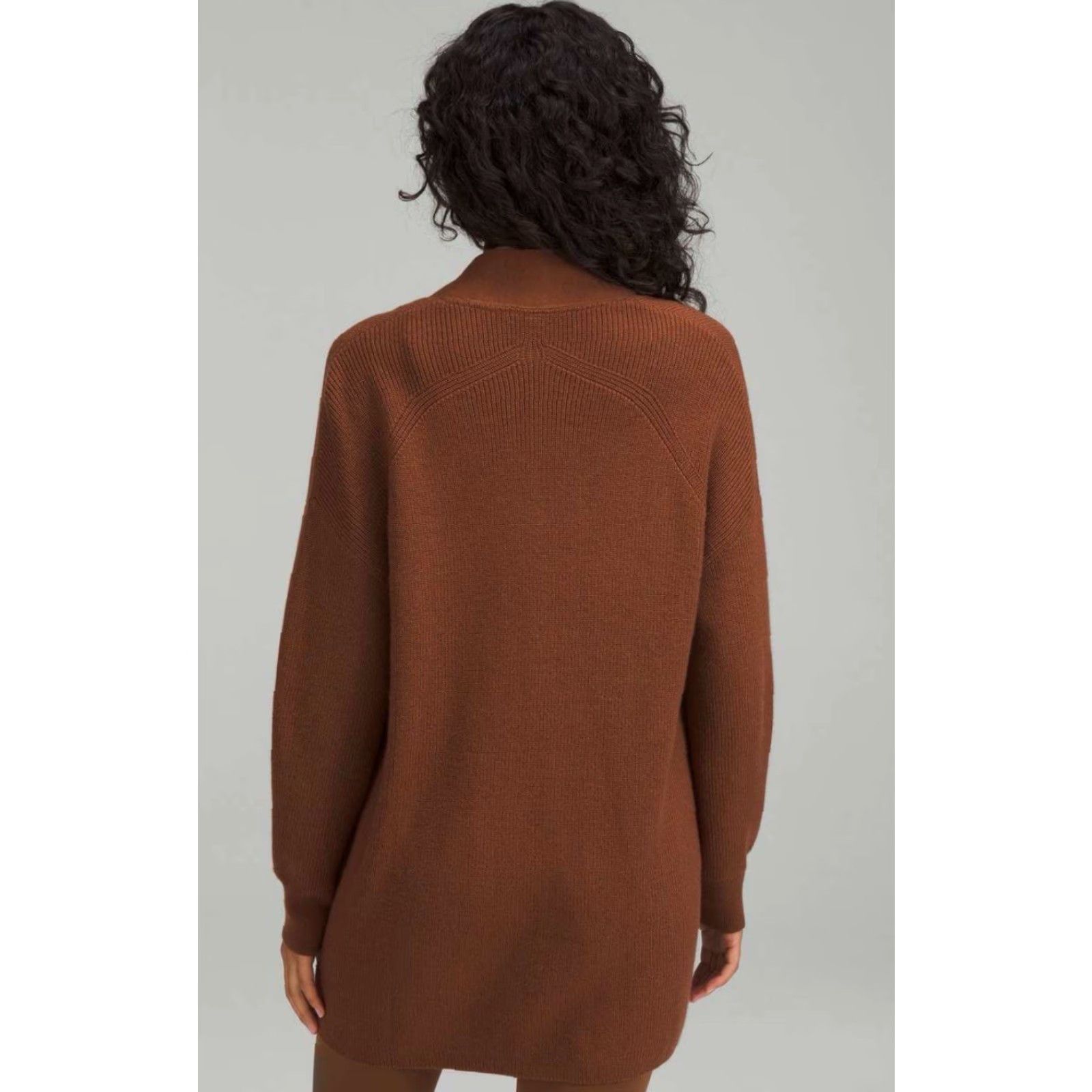Lululemon Lululemon Cardigan Knit Sweater Raglan Sleeve Open Pockets Brown Wool Blend Lightweight City Minimalist 4 Women Winter Spring Fall Size S / US 4 / IT 40 - 4 Thumbnail