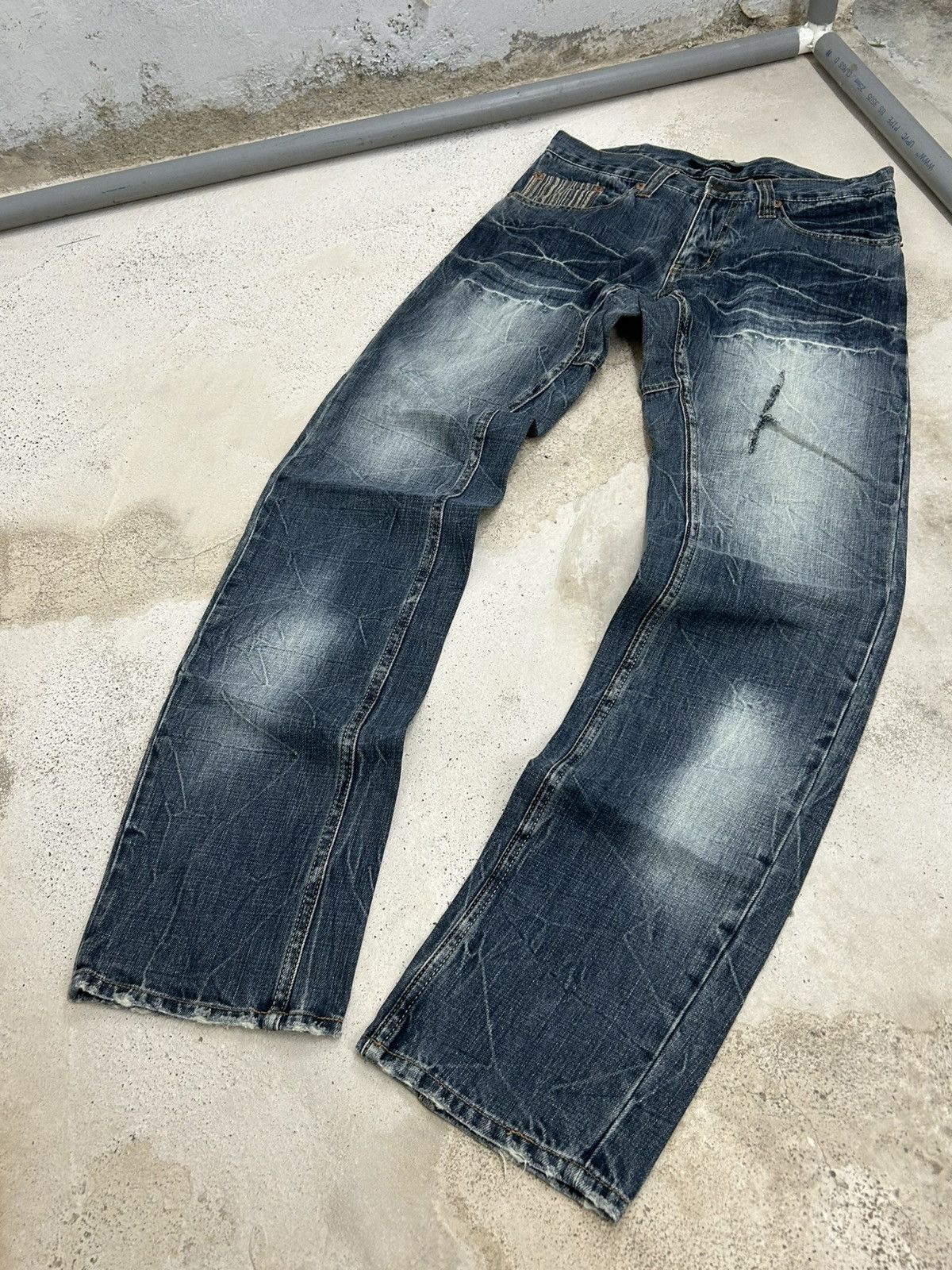 GOSTAR DE FUGA Memory Special Washed Black Clawn Marks Distressed Size US 30 / EU 46 - 3 Thumbnail
