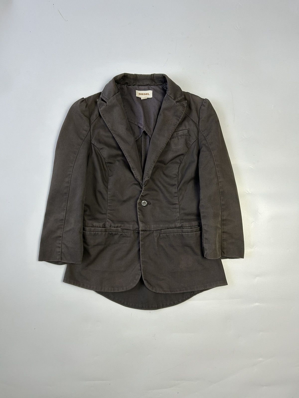 Diesel DIESEL DARK BROWN COTTON BLAZER Size XS / US 0-2 / IT 36-38 - 1 Thumbnail