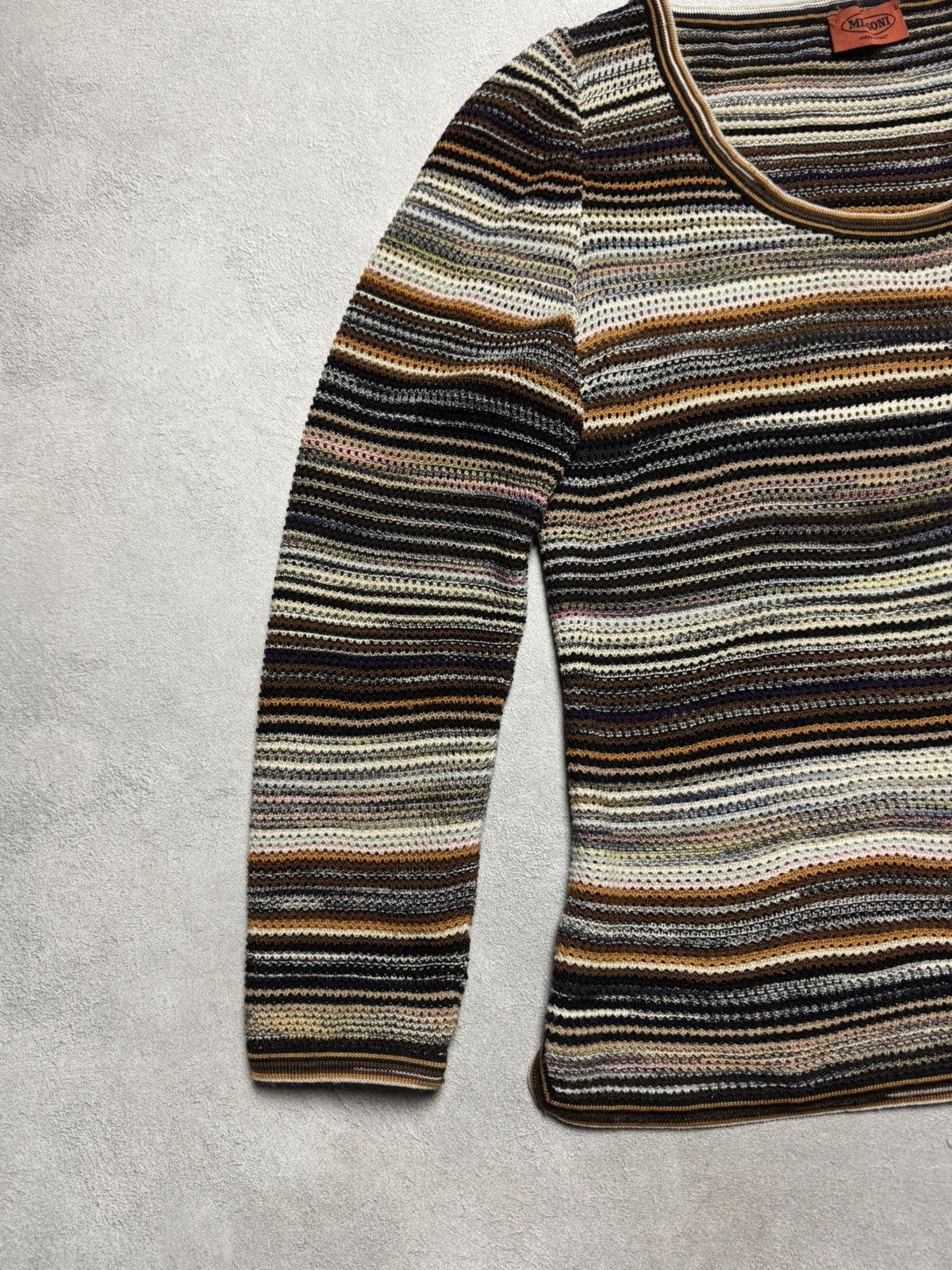 Missoni Missoni Multicolor Striped Wool Knit Sweater Size L / US 10 / IT 46 - 5 Thumbnail