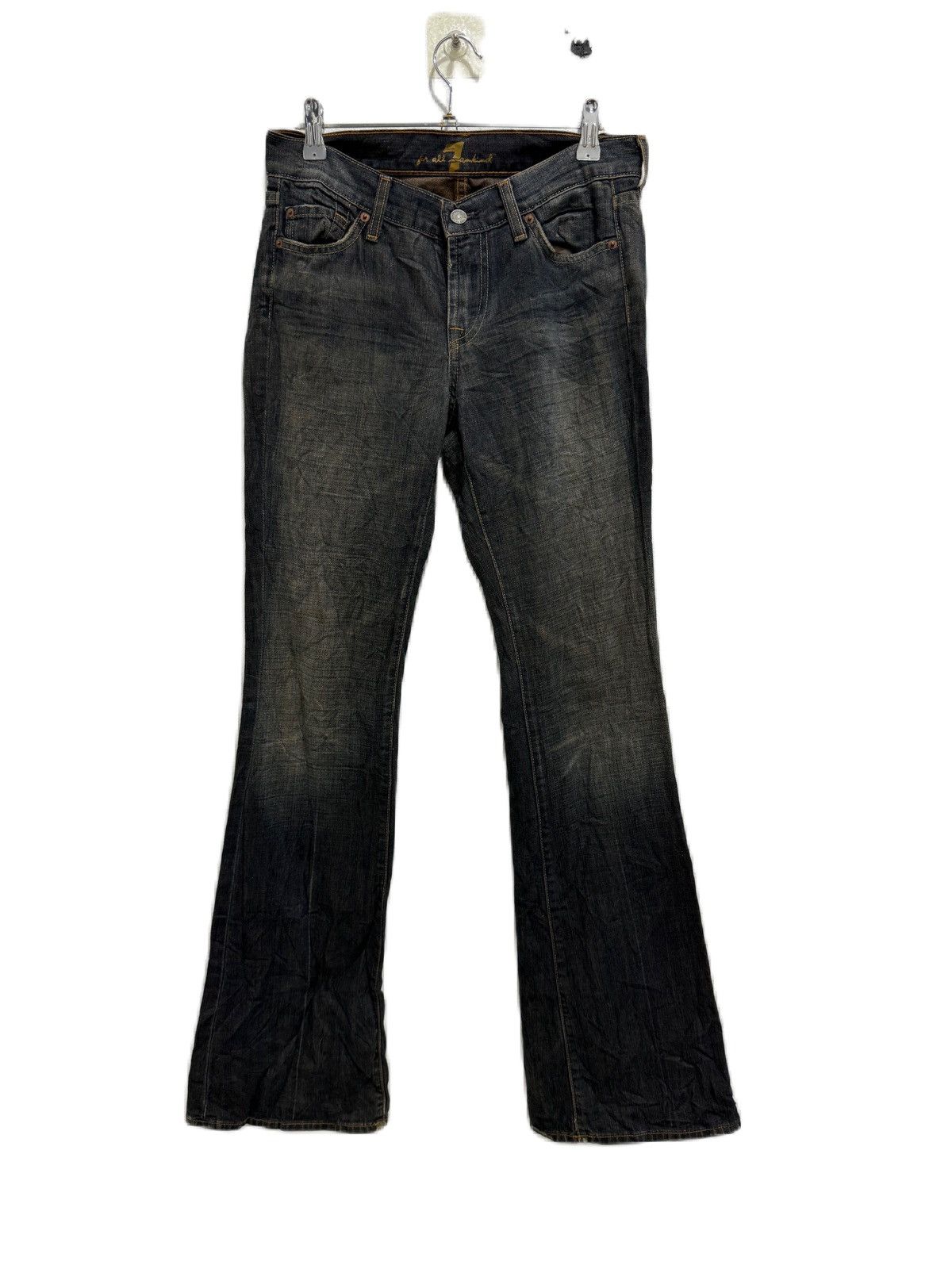 7 For All Mankind × The Great China Wall Flare Denim 7 For All Mankind Distress Style Made in USA Size US 31 - 1 Thumbnail
