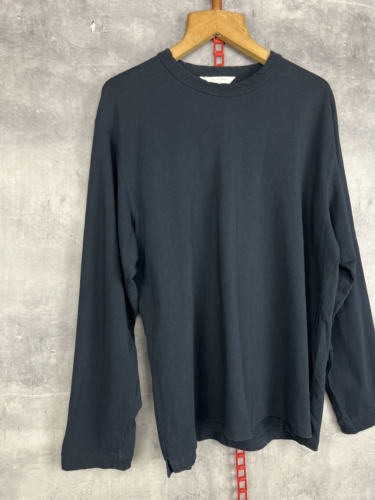 Japanese Brand Still By Hand Long Sleeve Black Navy Size US L / EU 52-54 / 3 - 3 Thumbnail