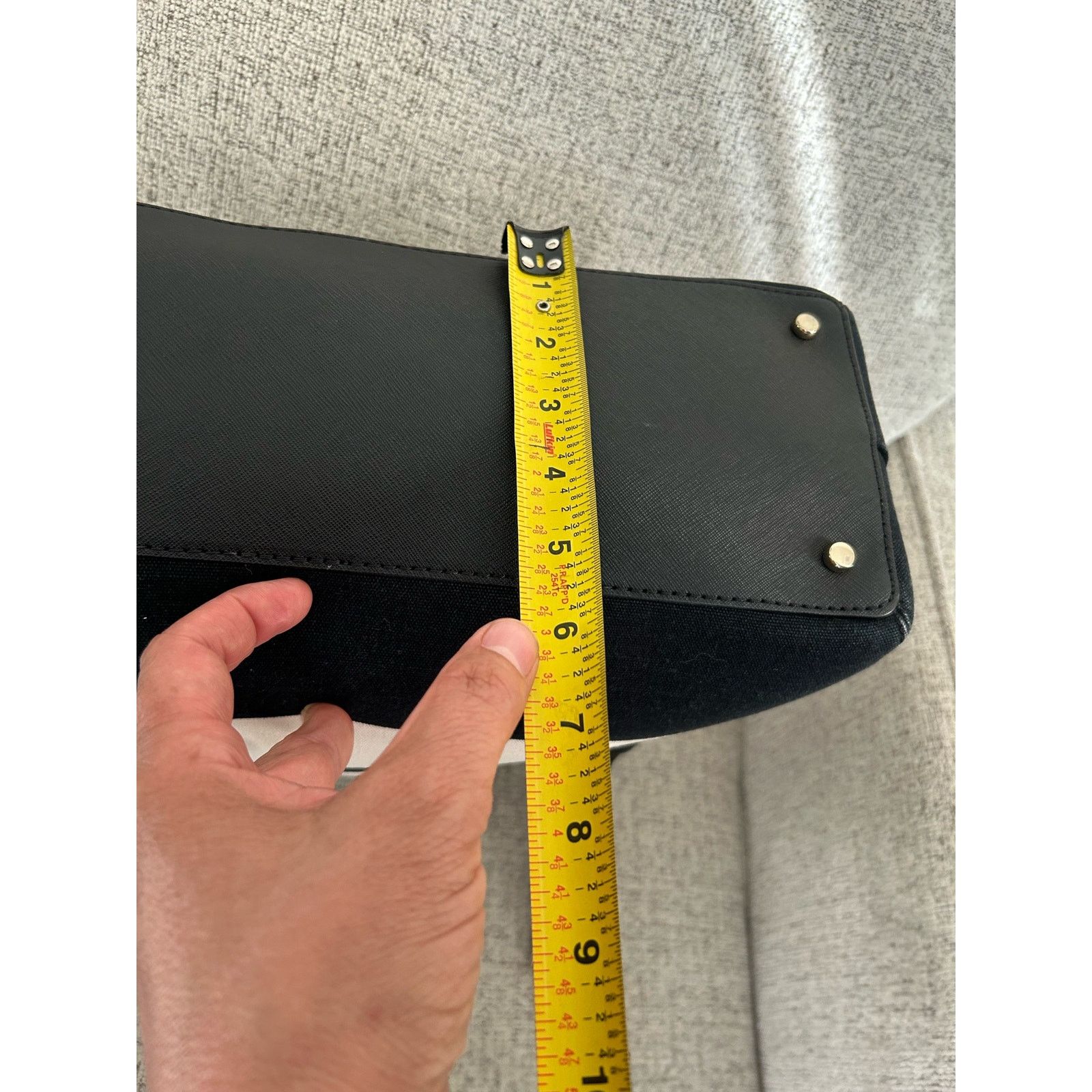 Kate Spade Kate Spade Canvas Tote Large Black White Stripe with Strap Size ONE SIZE - 6 Thumbnail