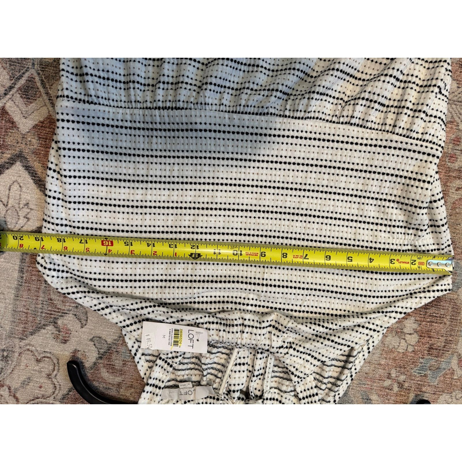 Loft LOFT NWT White/Black/Gold Dot Stripe Knit Dress Medium, $70 Size M / US 6-8 / IT 42-44 - 3 Thumbnail