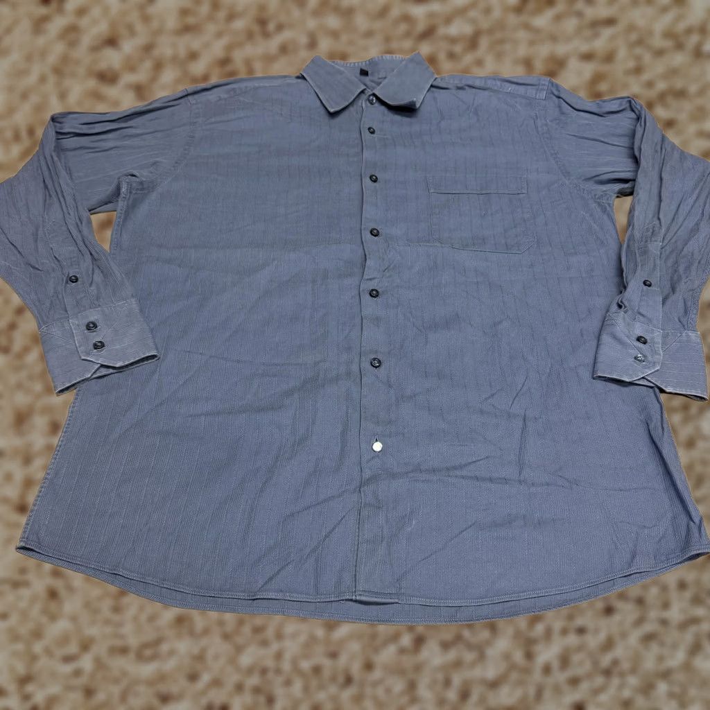 Ben Sherman Ben Sherman Shirt Mens Large Blue Textured Stripe Button Front Long Sleeve Size US L / EU 52-54 / 3 - 1 Thumbnail