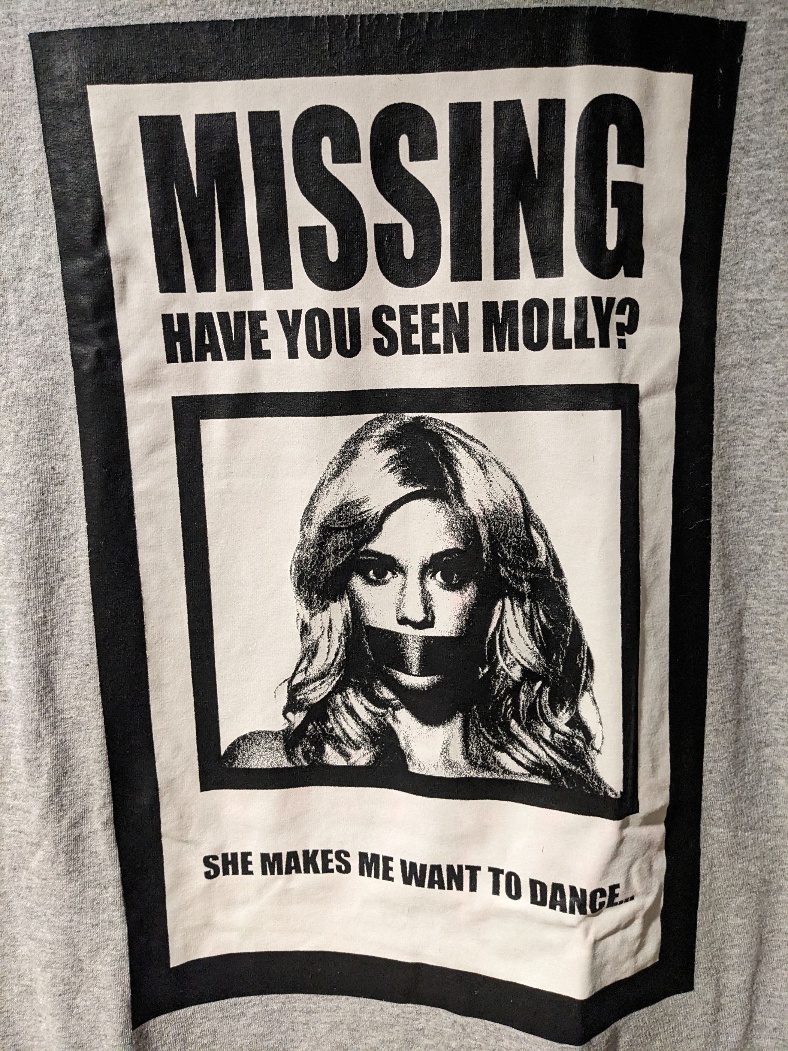 Gildan Vintage Y2K Missing Have You Seen Molly? Ecstasy T-Shirt Size US L / EU 52-54 / 3 - 2 Thumbnail