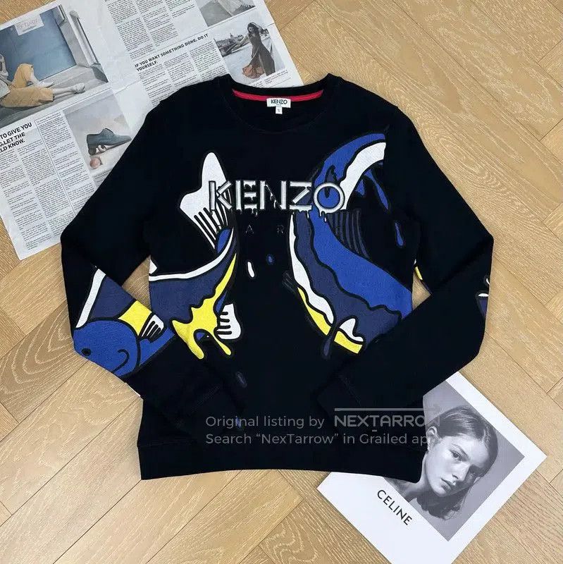 Kenzo Kenzo Black Cotton Sweatshirt for Men . Size US S / EU 44-46 / 1 - 1 Thumbnail