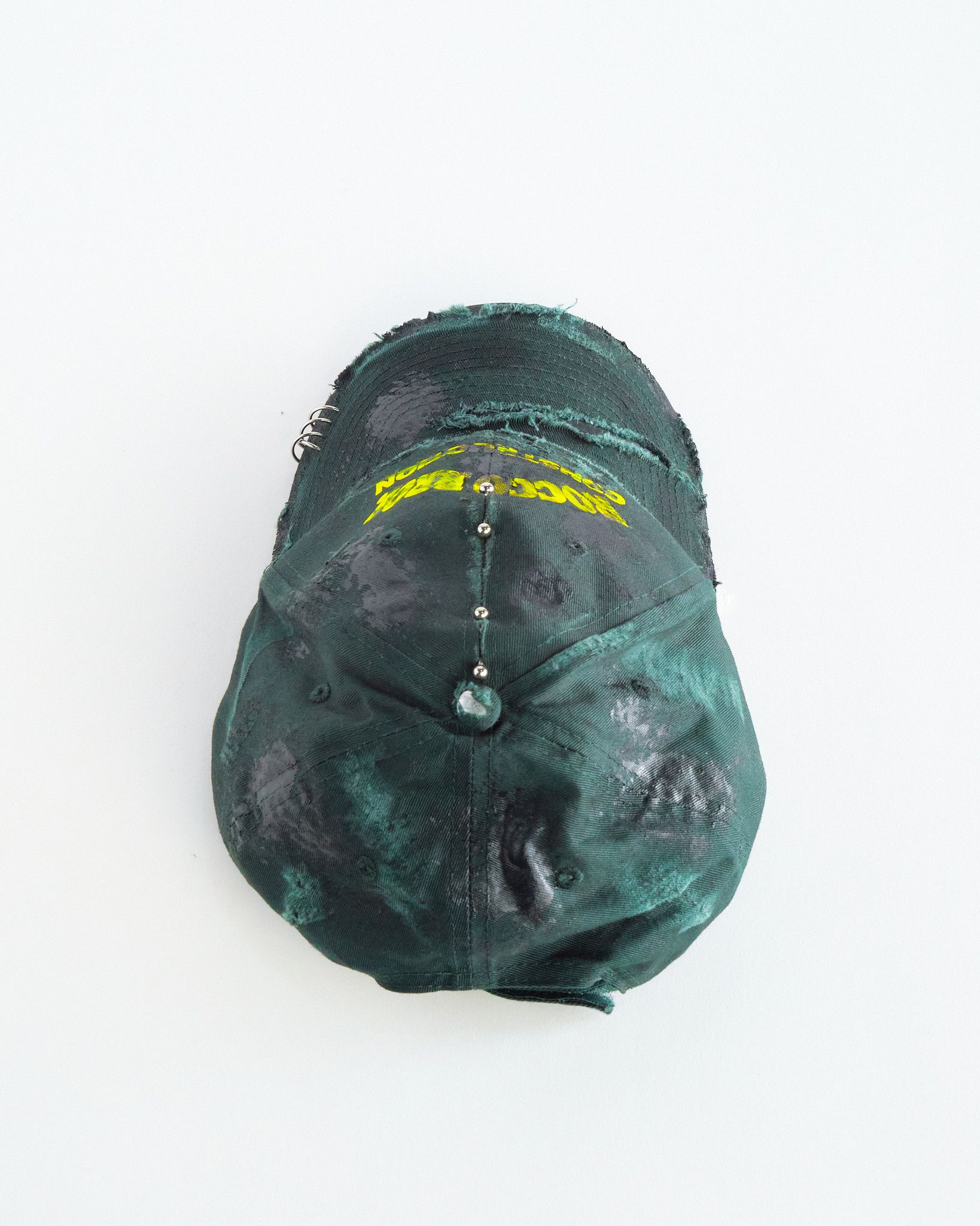 Vintage ASTROBOI* 'Rocco Bros' Green Pierced Construction Hat Size ONE SIZE - 6 Thumbnail
