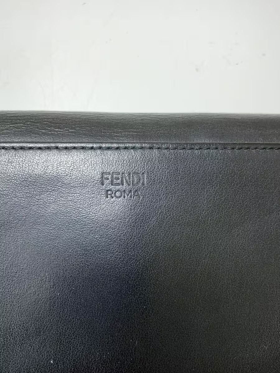 Fendi Fendi Leather Animal Print Long Wallet Black Size ONE SIZE - 7 Thumbnail