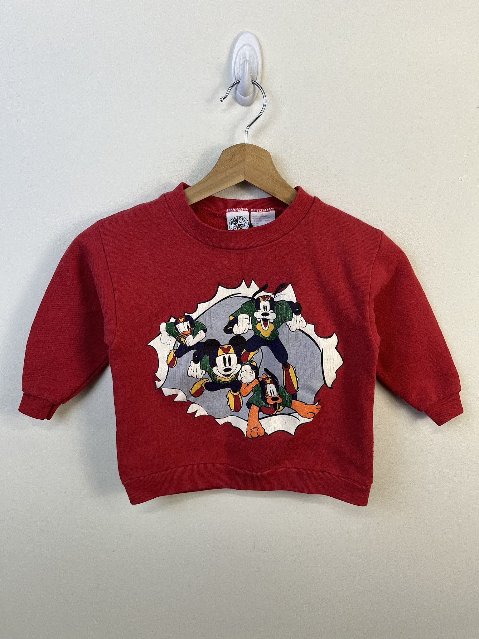 Disney × Vintage Vintage Crewneck Children's Clothing 1990s Mickey Mouse Football Team Baby Crewneck Size XXS Size US XXS / EU 40 - 1 Thumbnail