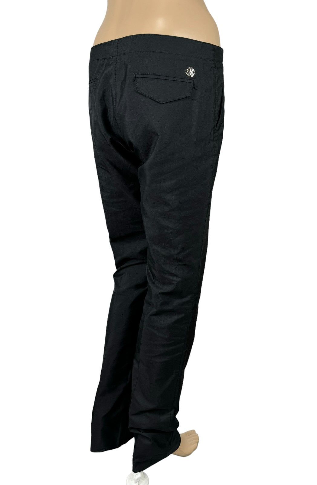 Roberto Cavalli Roberto Cavalli Black Silk-Polyester Pants size 42 Size 28" / US 6 / IT 42 - 4 Thumbnail